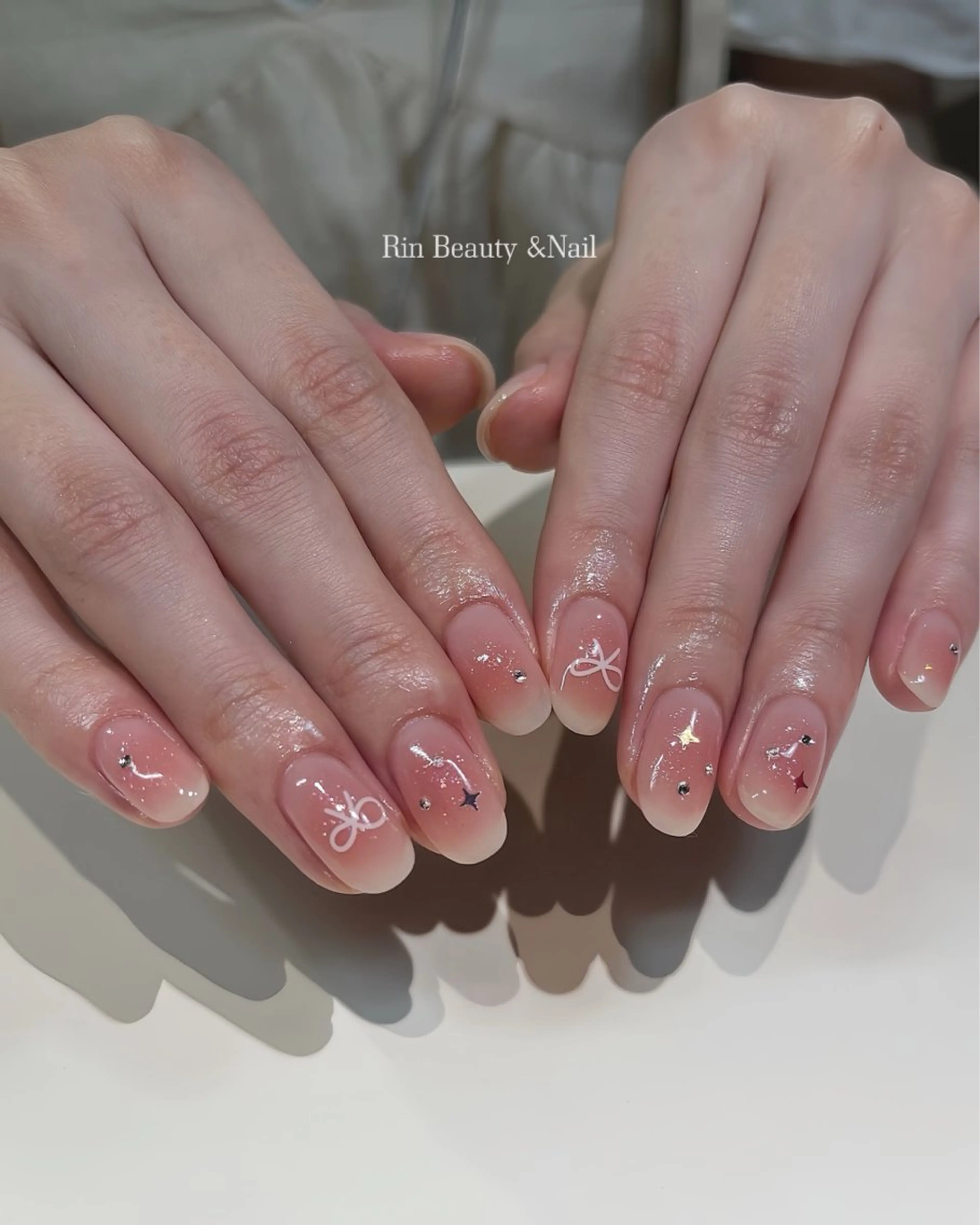 ネイル アートネイル フレンチネイル ジェルネイル 韓国ネイル ミラーネイル Rin Nail 新大久保店のネイルデザイン