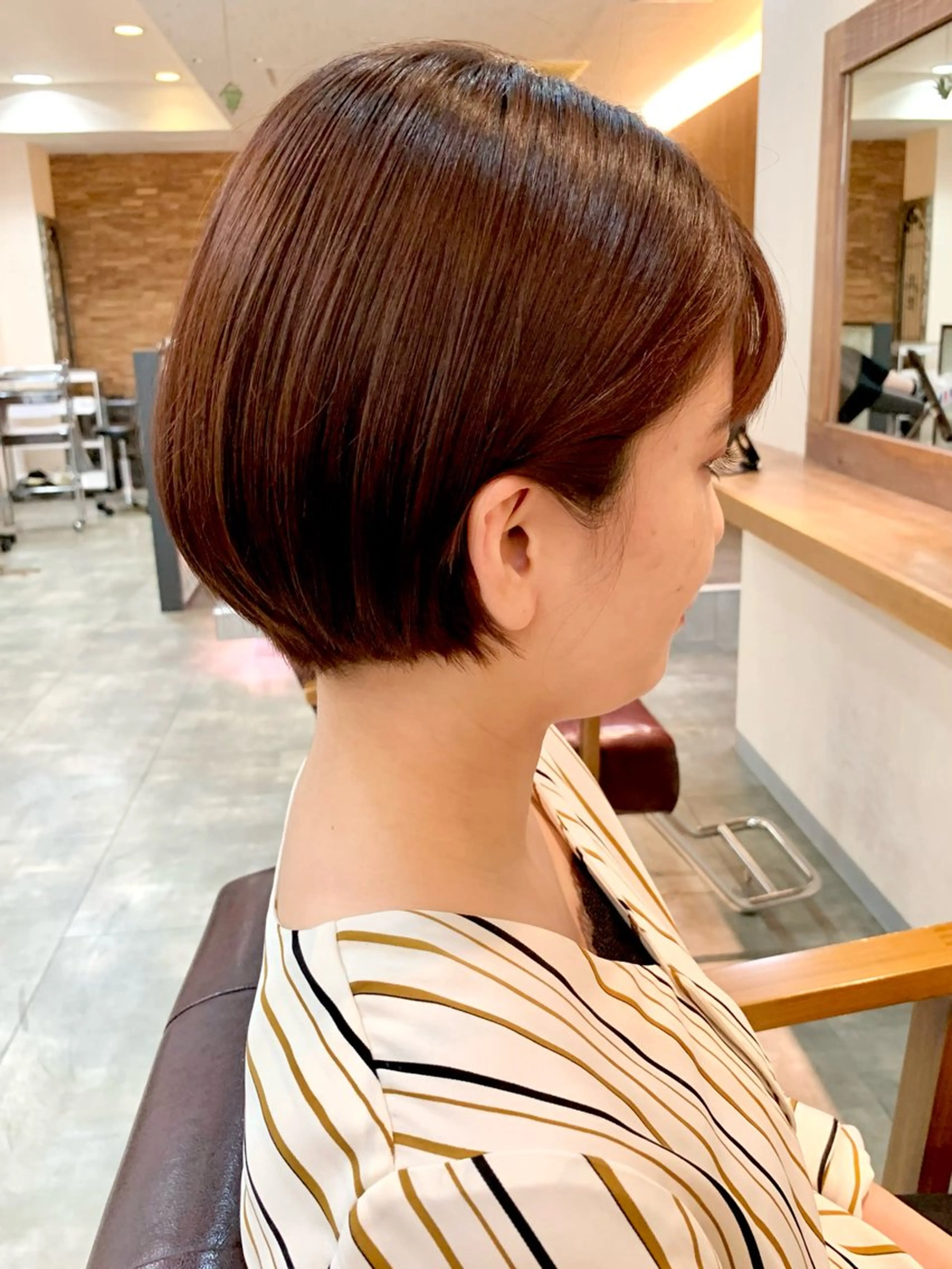 ショート カラー ショートボブ ブラウンカラー ピンクカラー ピンクブラウン ボブ gotoday shaire salon 神戸三宮所属・ショート/パーマ/ MIOのヘアスタイル