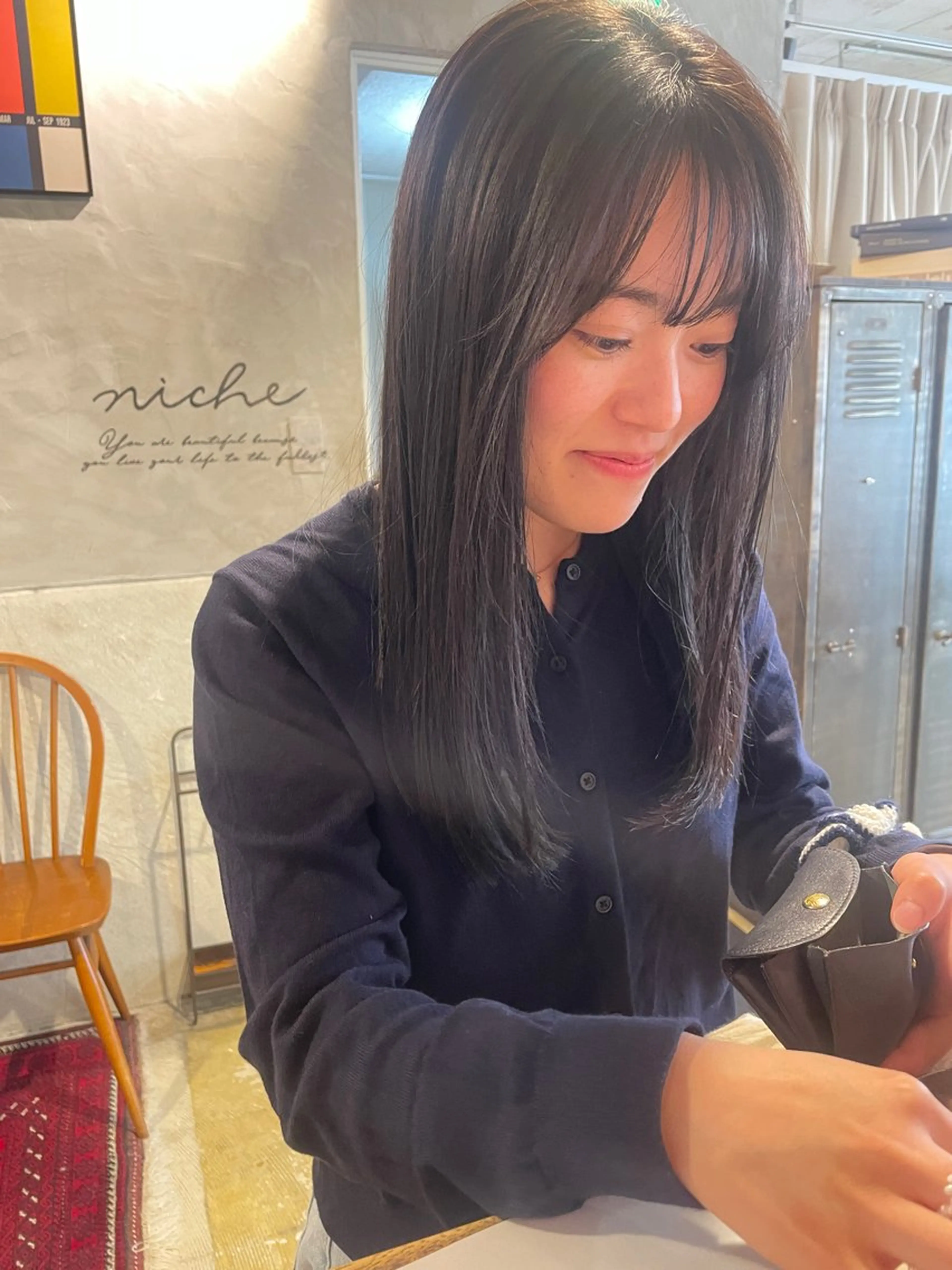 ロング カラー カット ヘアカラー トリートメント さの あやねのヘアスタイル