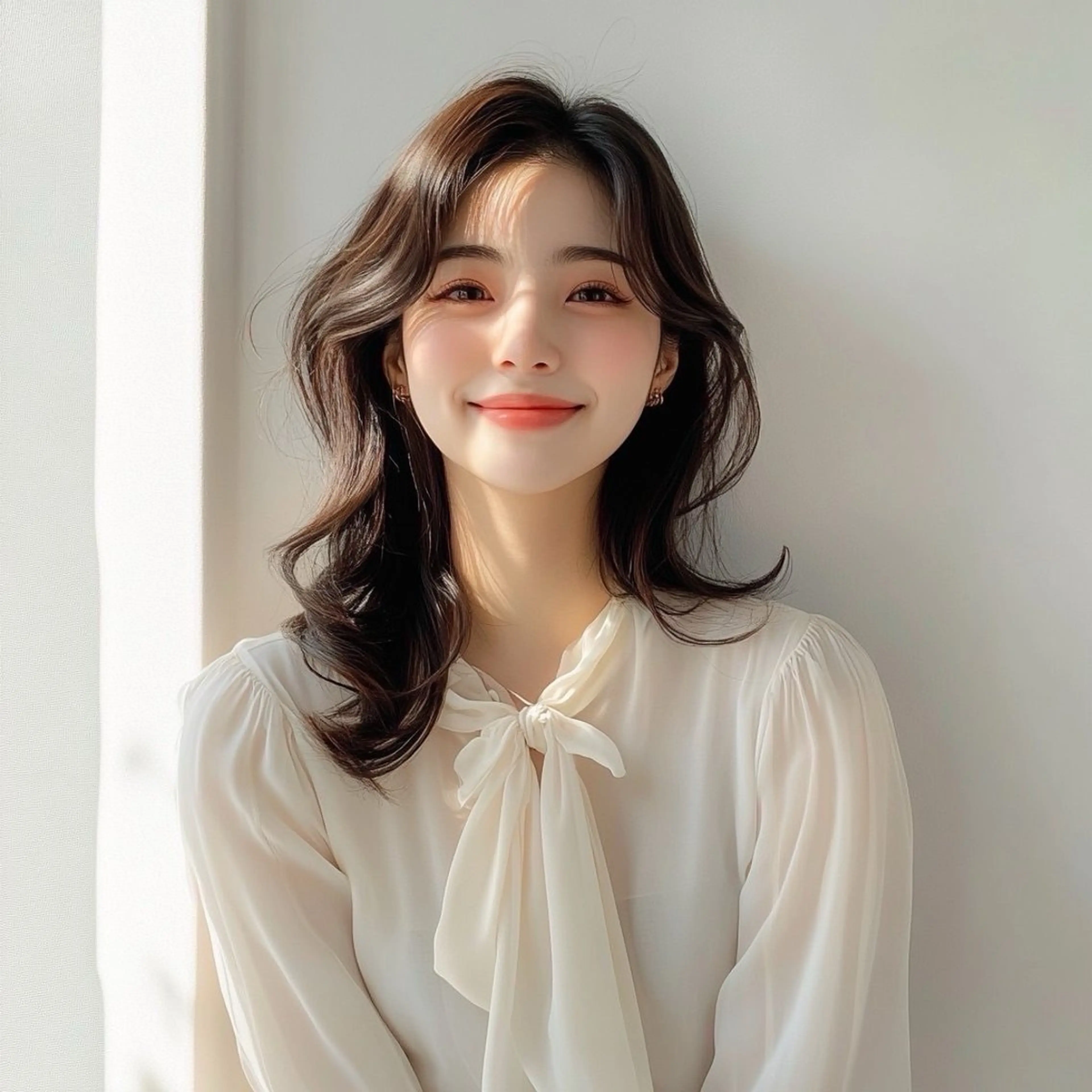 セミロング カット ヘアカラー 新宿/韓国メンズ RIKUパーマのヘアスタイル