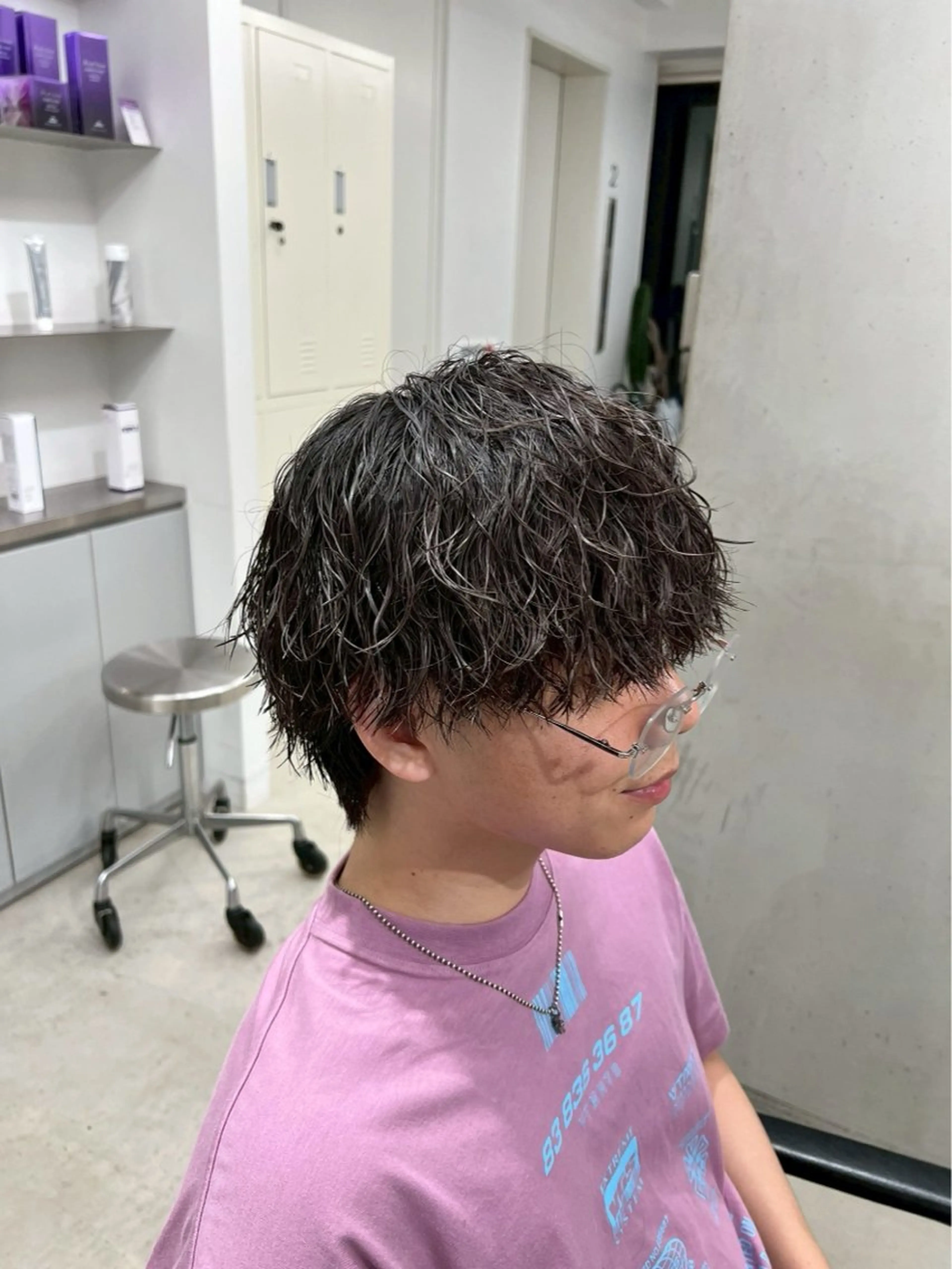 パーマ メンズ カット パーマ メンズ/シャドウ/ 波巻き/kyogoのヘアスタイル