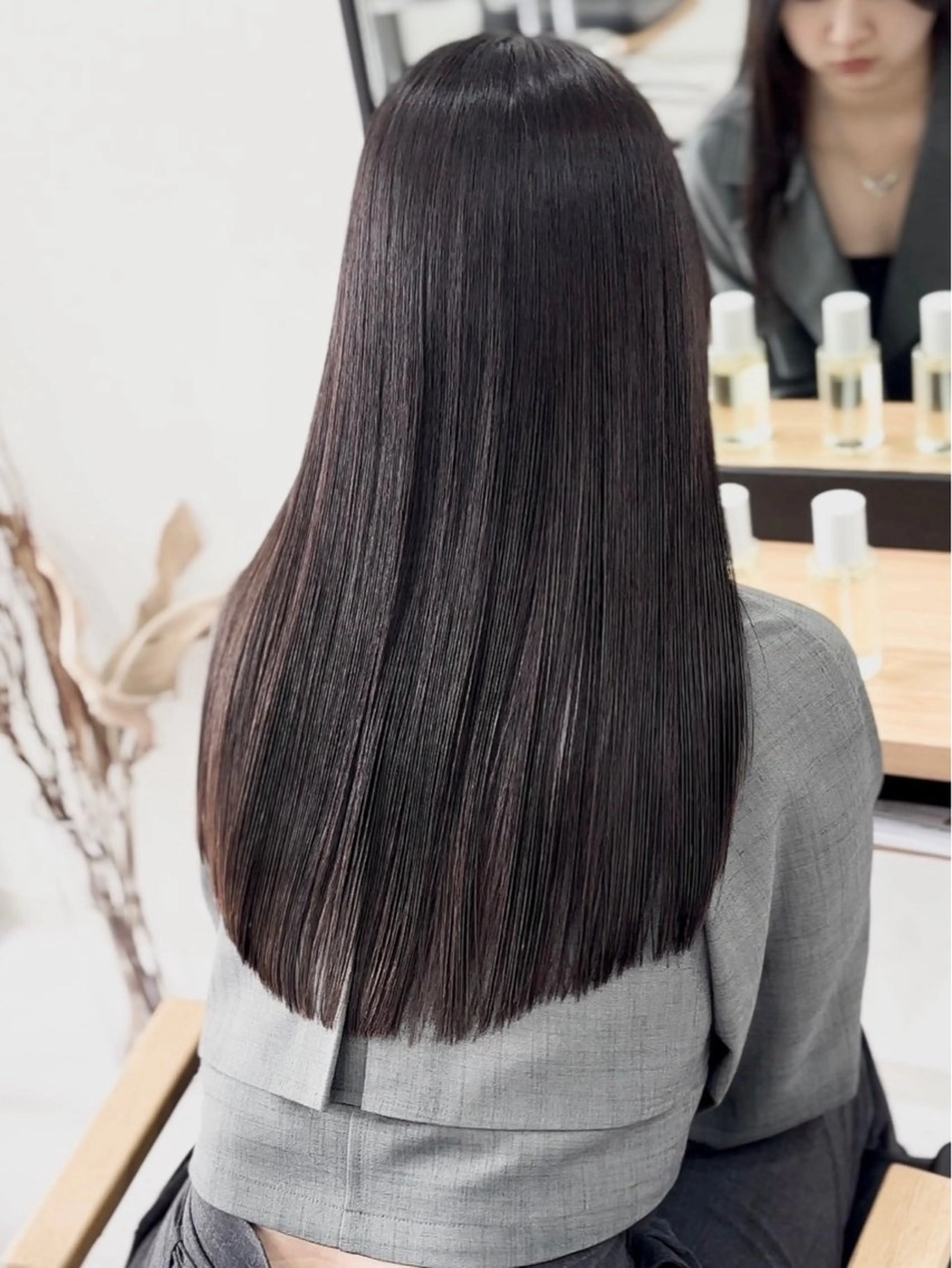 ロング ショートボブ ボブ ハイライト レイヤーカット 縮毛矯正 カット 縮毛矯正 トリートメント SUZU/岡山/矯正 ブリーチ/レイヤーのヘアスタイル