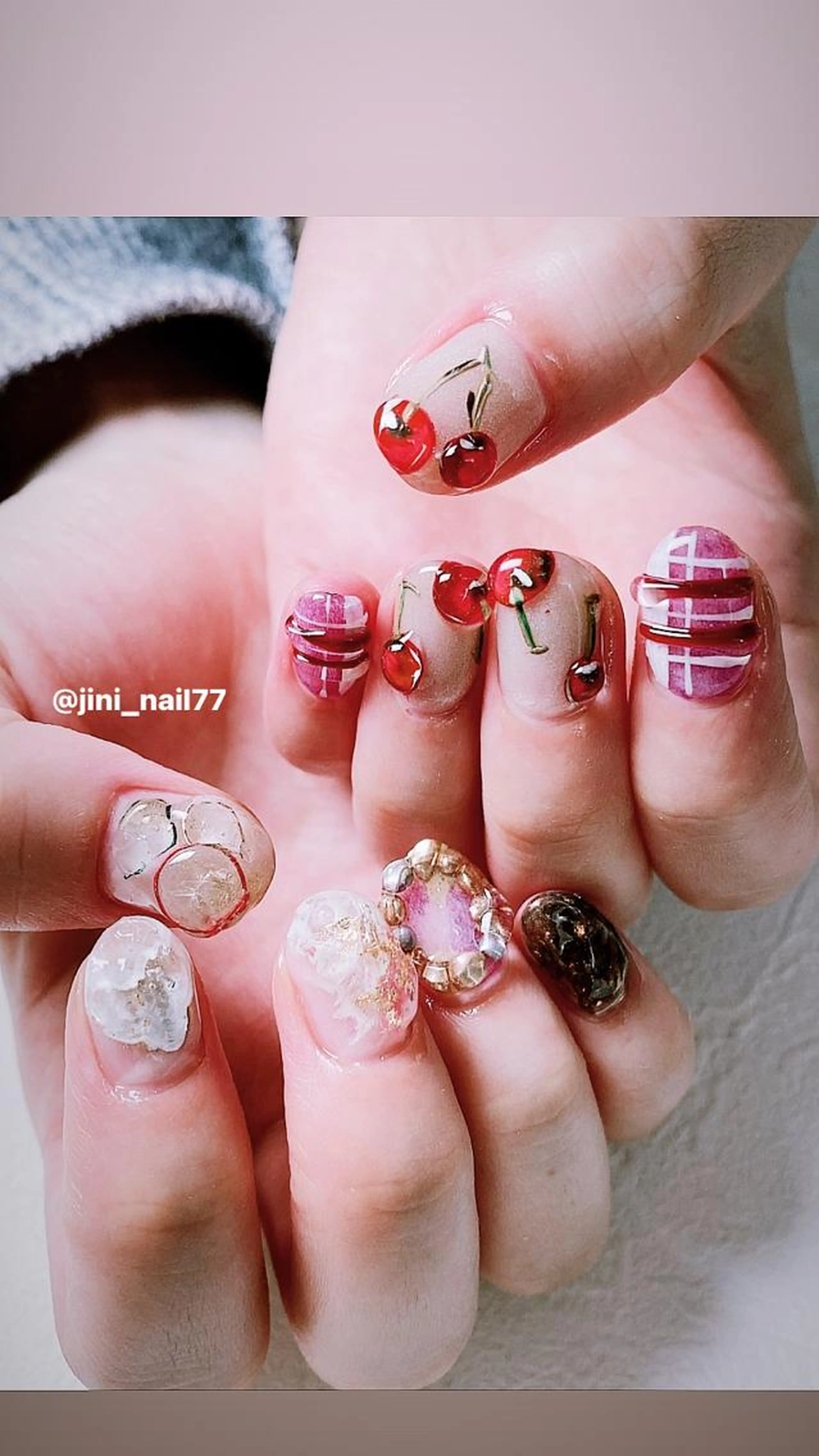 ❤️ジェルこだわりCコース (ジェルアート10本)持ち込みデザインOK ¥9,000〜の写真