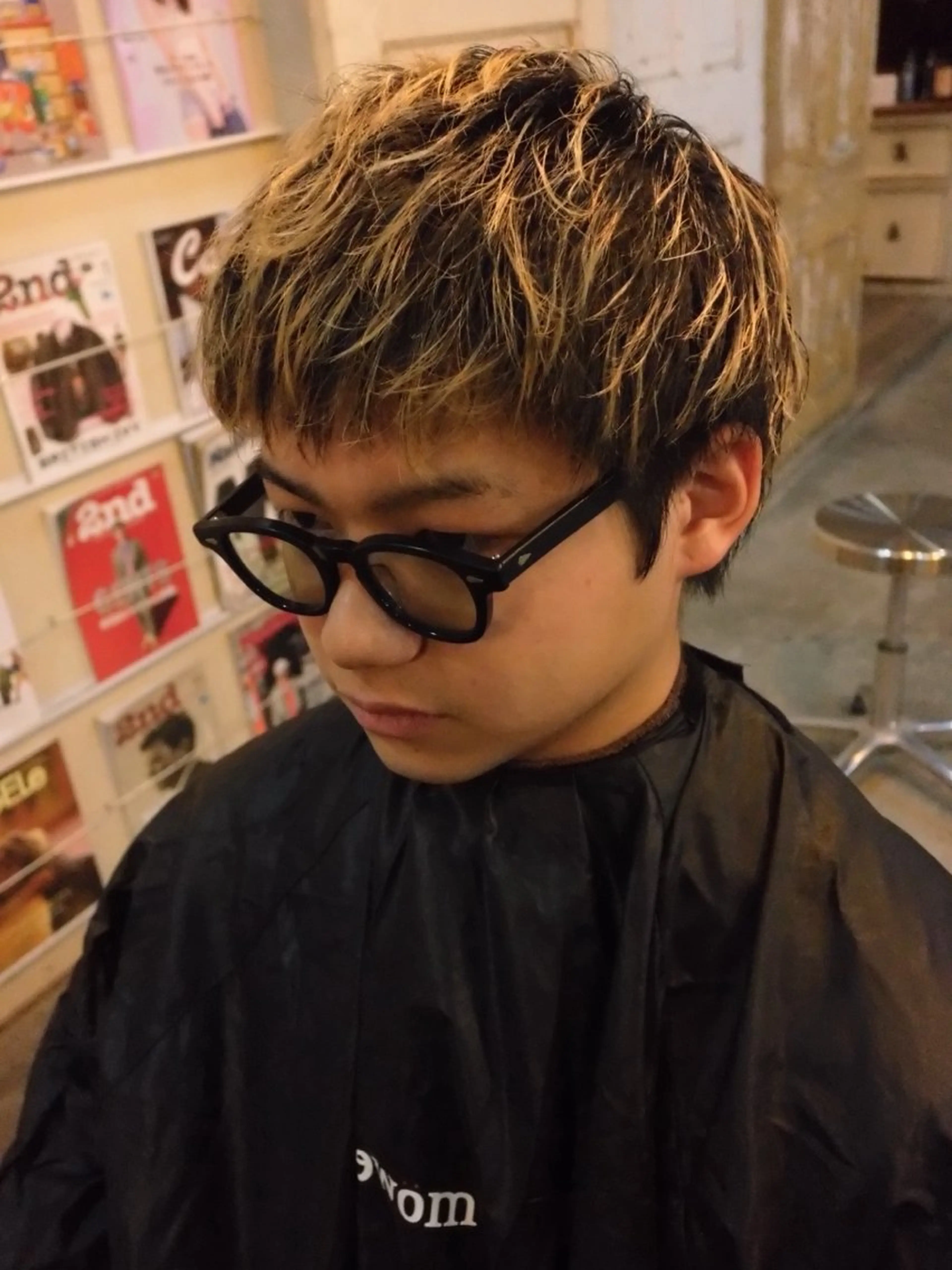 ショート カラー パーマ メンズ カット トリートメント 南堀江🌿パーマ Tetsu【テツ】のヘアスタイル