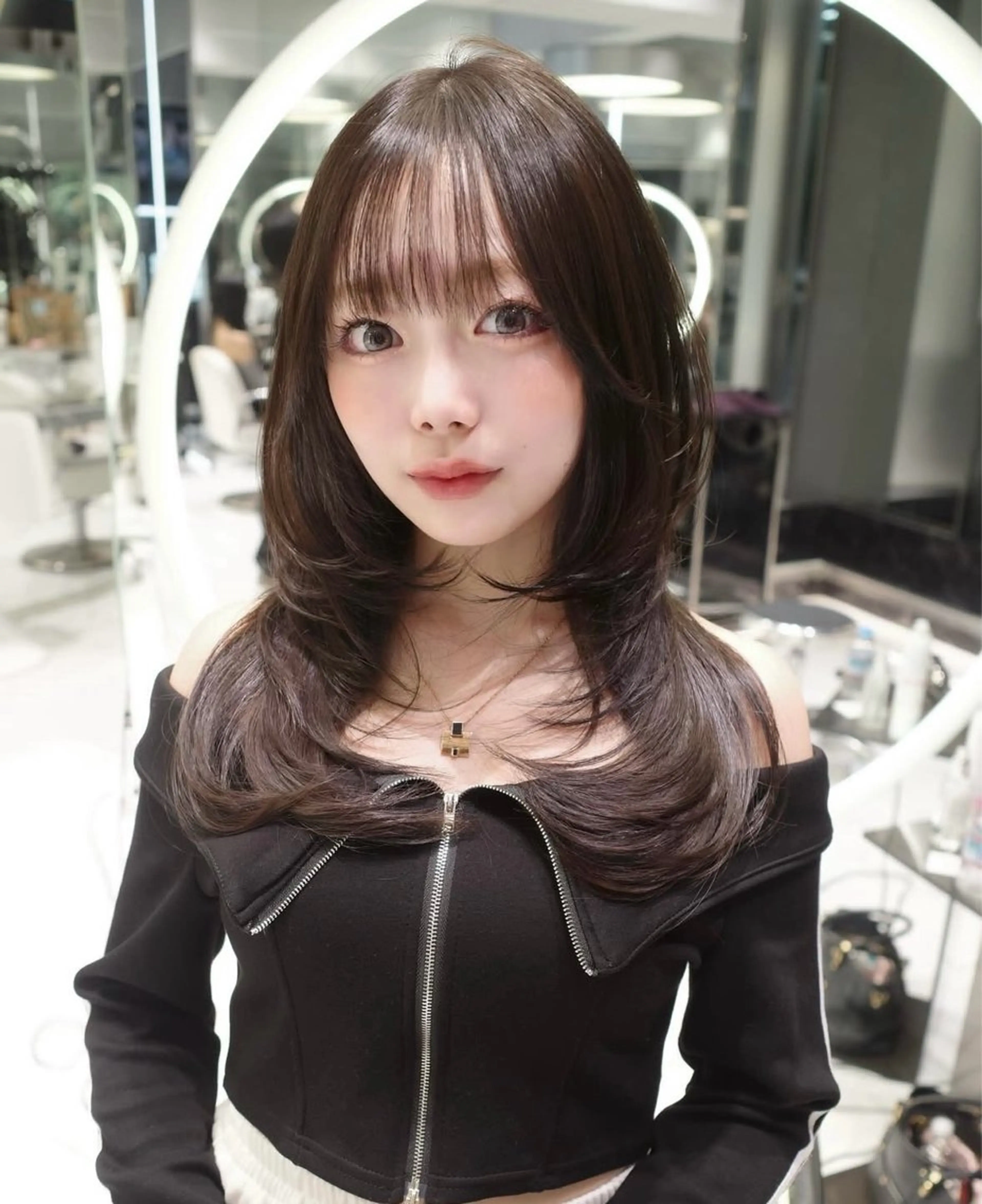 ロング カット ヘアセット miuru/網紅ヘア 🇨🇳レイヤーのヘアスタイル