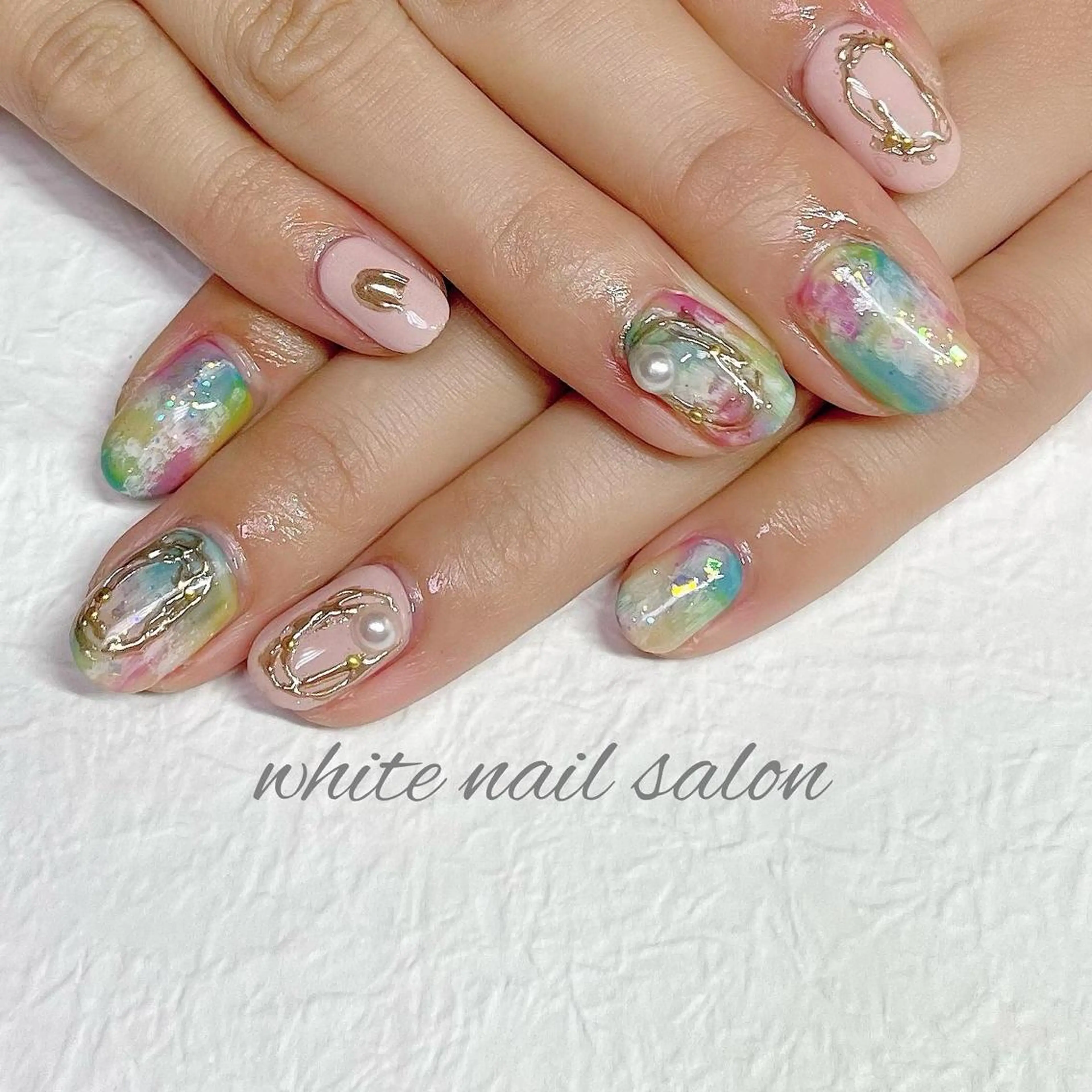 ネイル ジェルネイル ハードジェル ラメ(グリッター) 持ち込み ソフトジェル ハンドネイル white nail salonのネイルデザイン