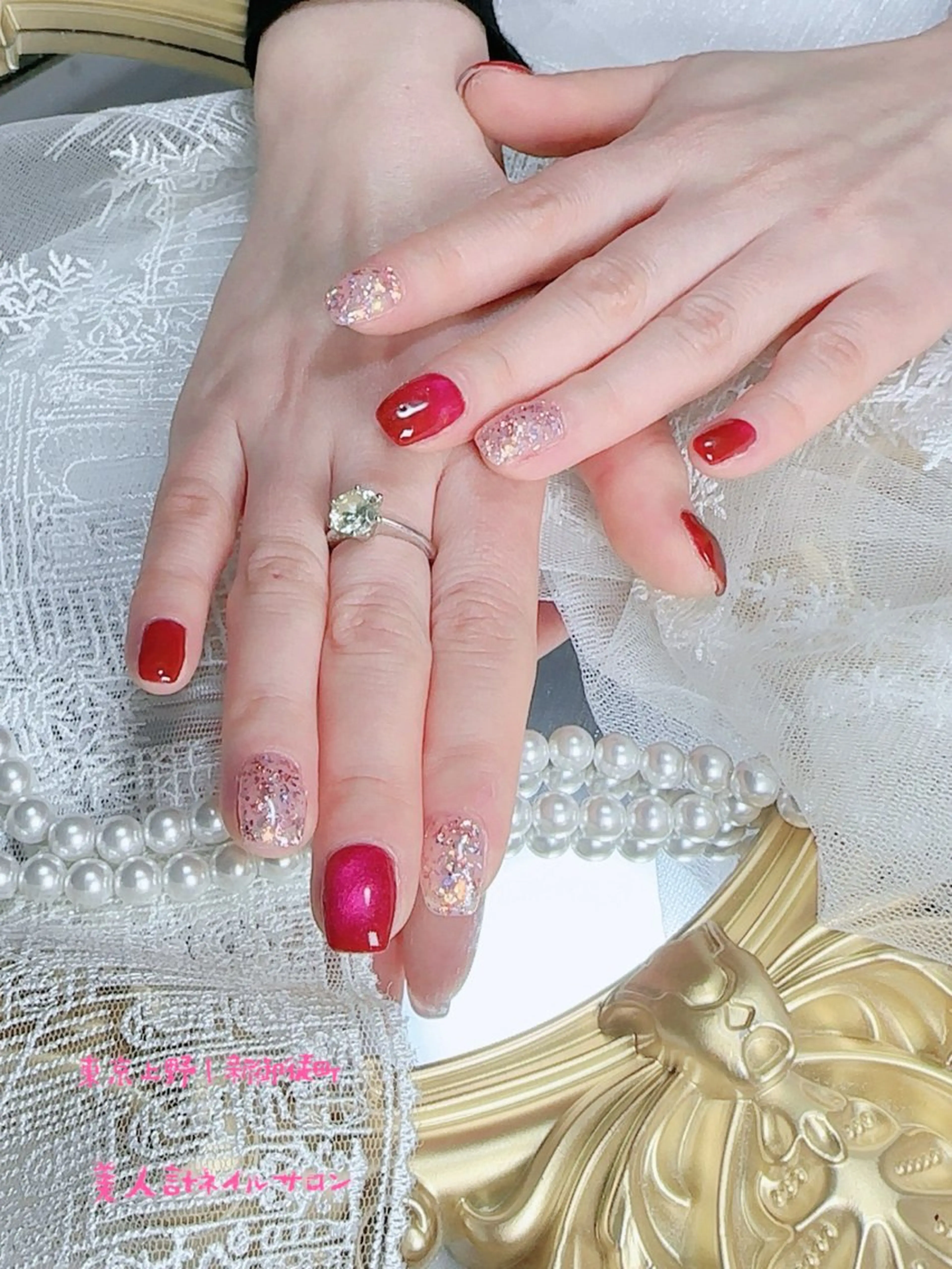 ネイル マグネットネイル ハンドネイル 美人計ネイルサロン所属・中山 美月のネイルデザイン