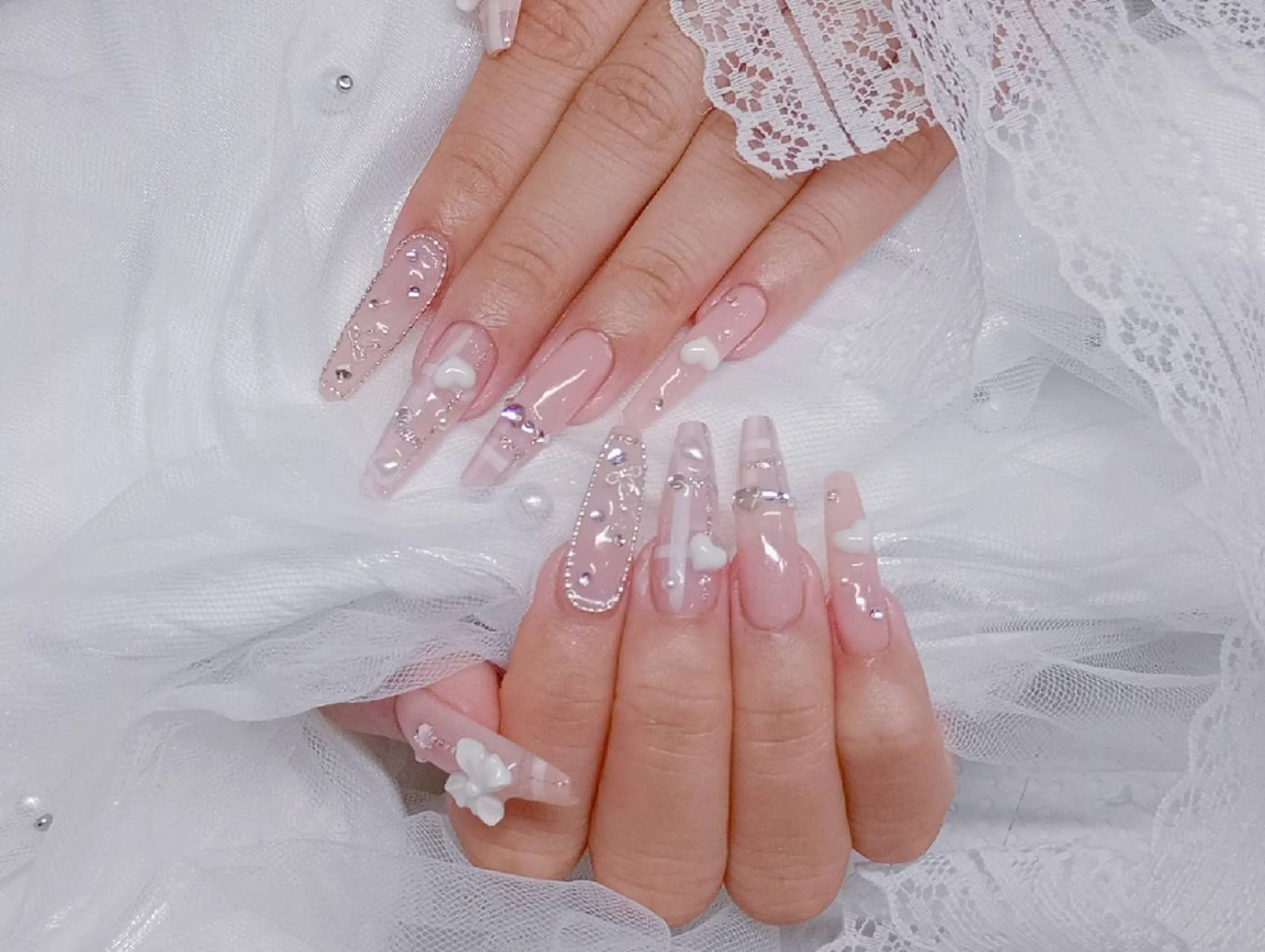 ネイル フットネイル フレンチネイル ジェルネイル ガラスフレンチ 韓国ネイル ハンドネイル ハンドケア The  Nail 新大久保店のその他イメージ