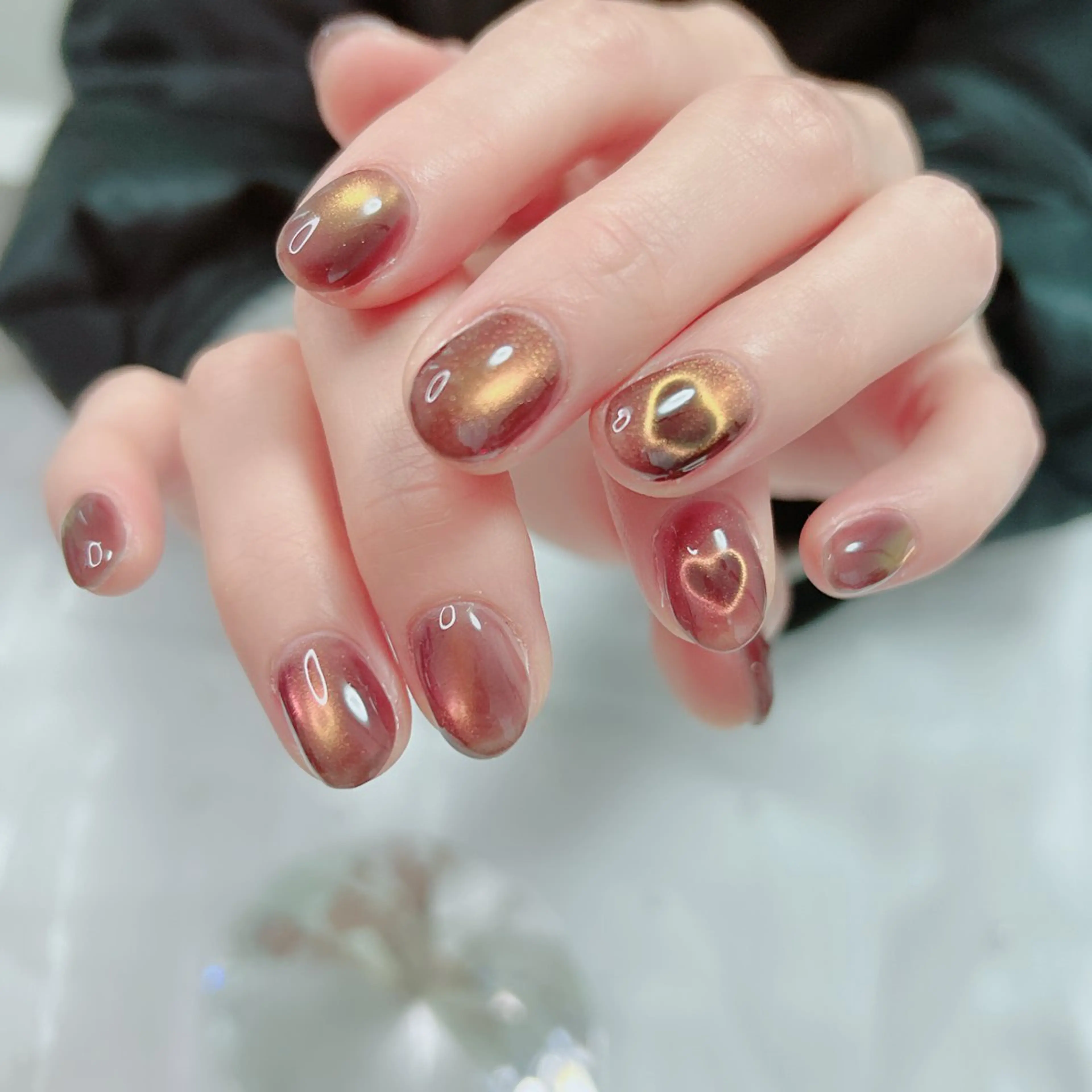 ネイル アートネイル フレンチネイル ジェルネイル グラデーション マグネットネイル ハンドネイル Cute Tips nailのネイルデザイン