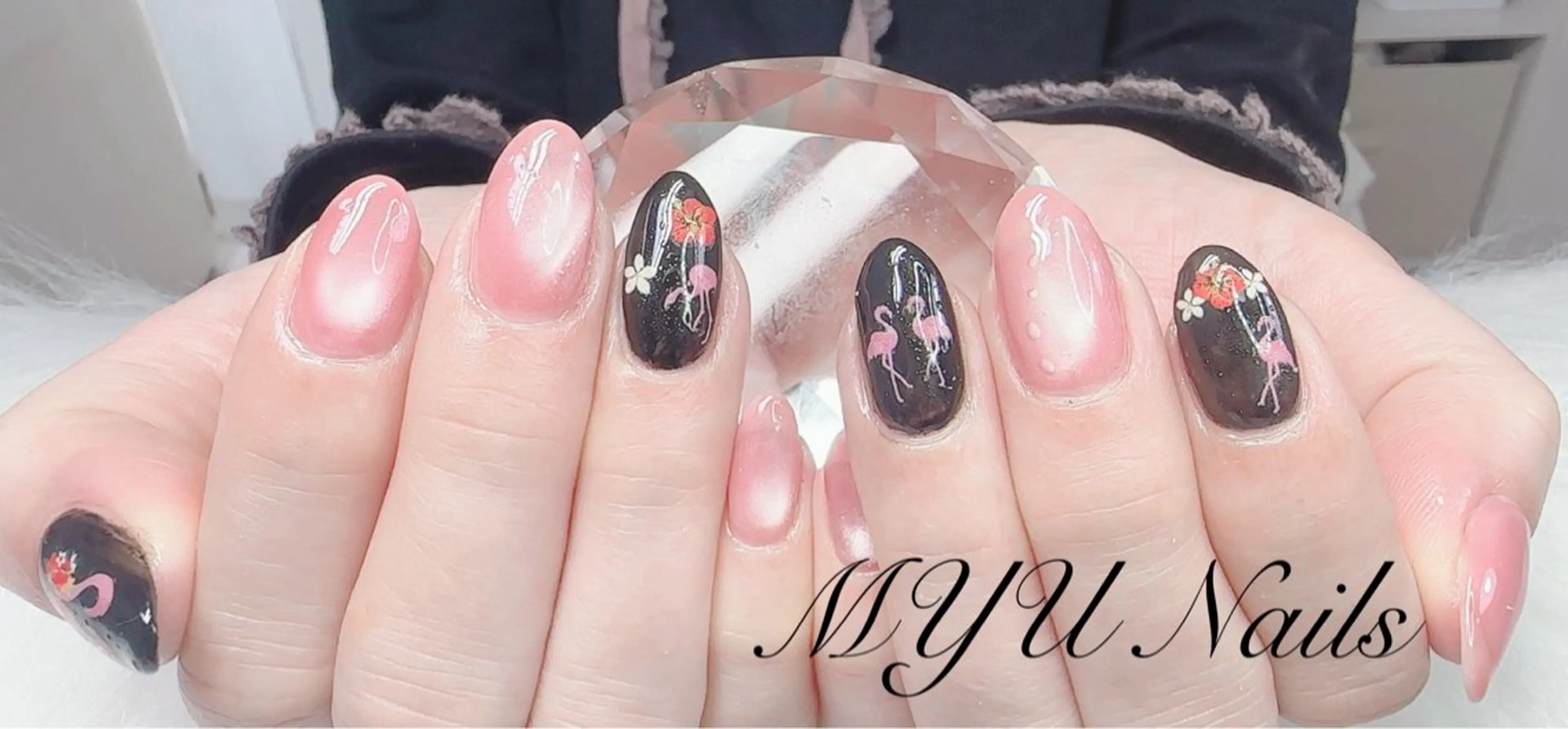 ネイル ジェルネイル 持ち込み ニュアンスネイル パラジェル ハンドネイル MYU Nails所属・MYU Nailsのネイルデザイン
