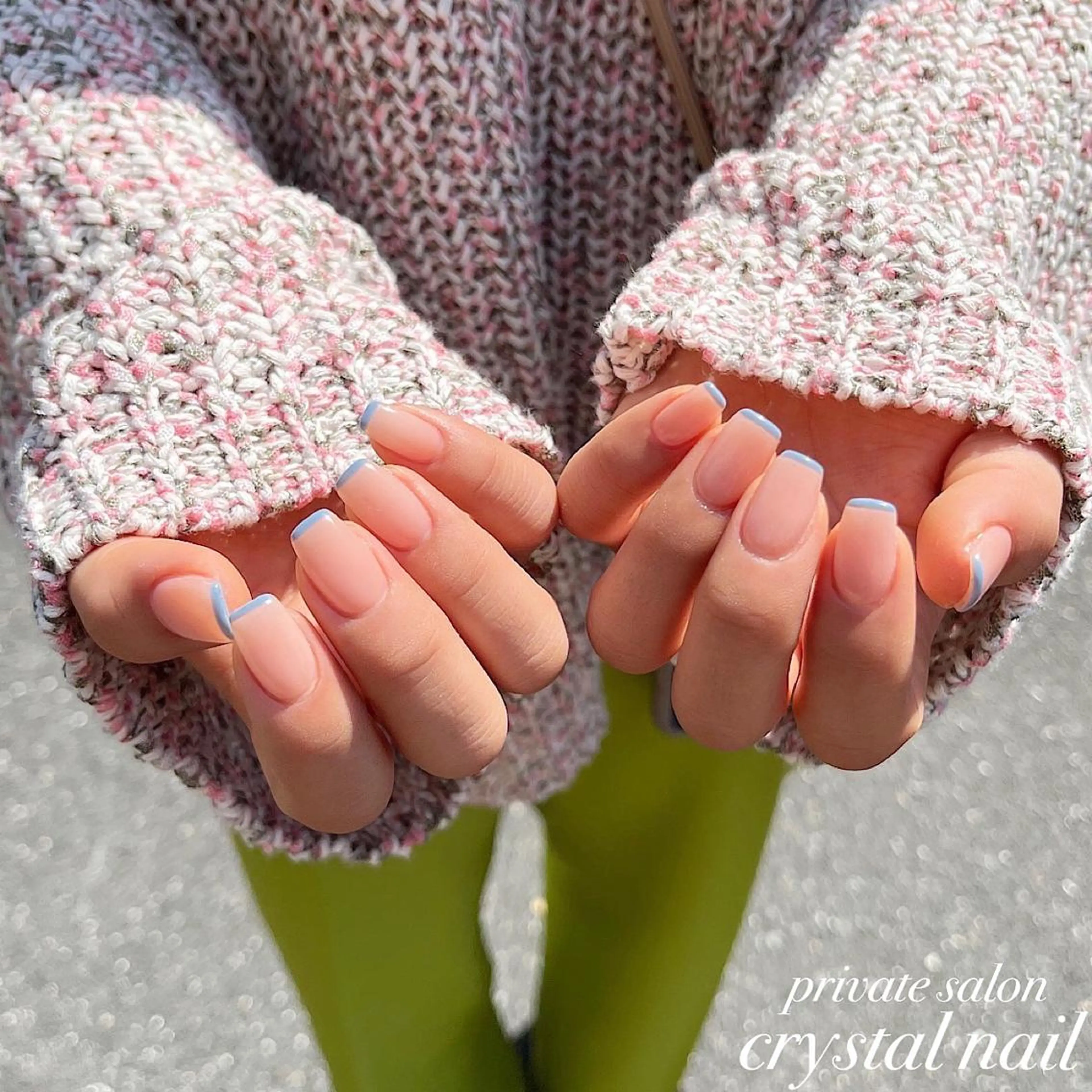 ネイル フレンチネイル ハンドネイル Crystal Nailのネイルデザイン