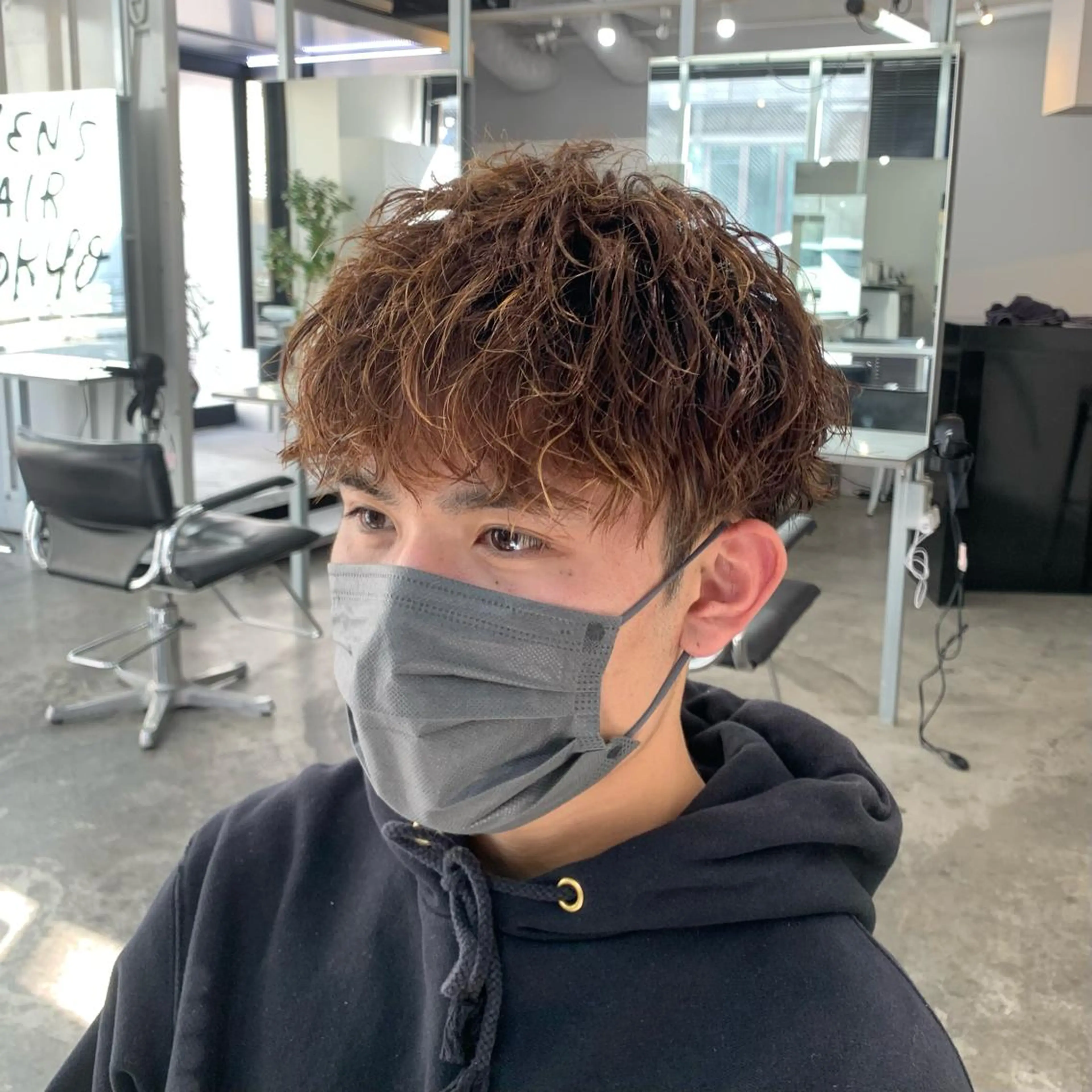 ショート パーマ メンズ マッシュ カット パーマ メンズ特化美容師/ 藤戸 椋のヘアスタイル