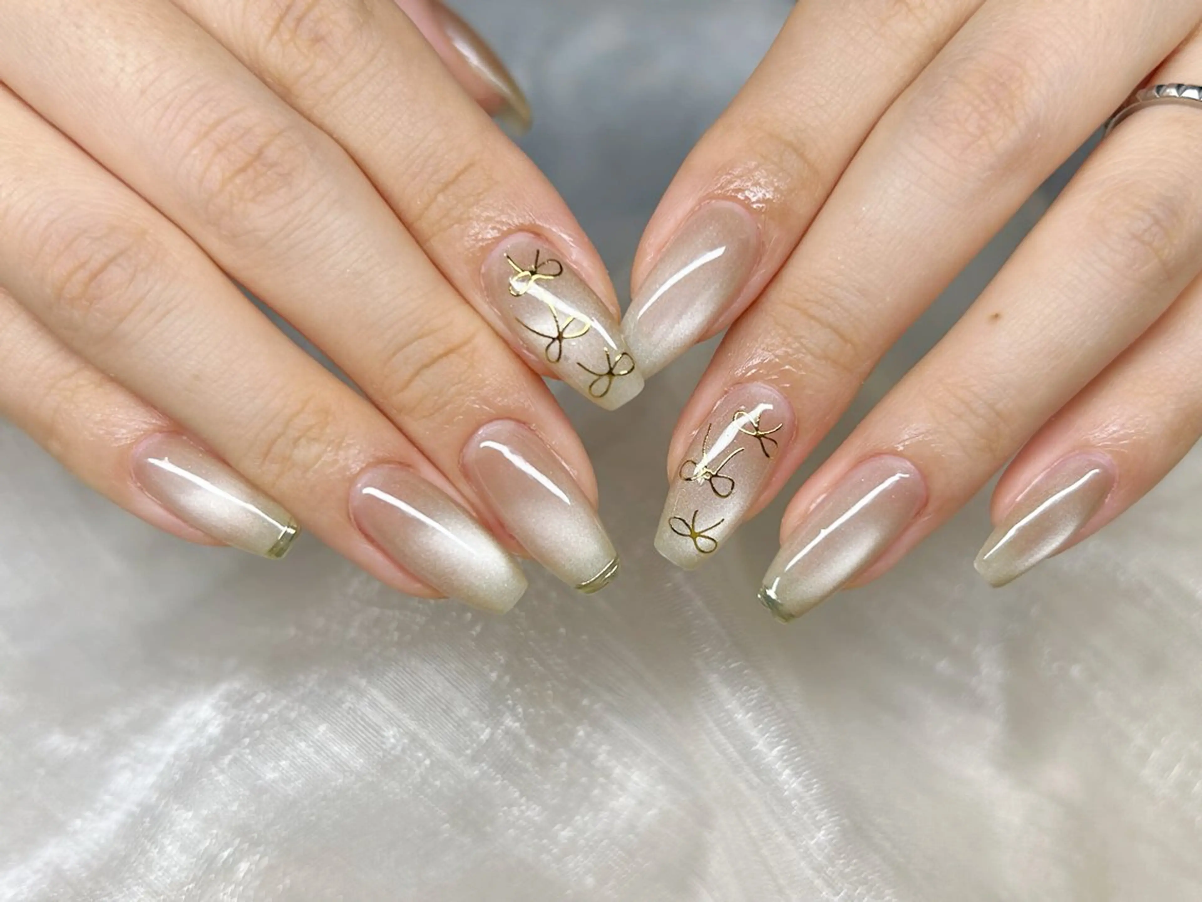 ネイル アートネイル 成人式 長さ出し フットネイル マグネットネイル ハンドネイル Lino Nailのネイルデザイン