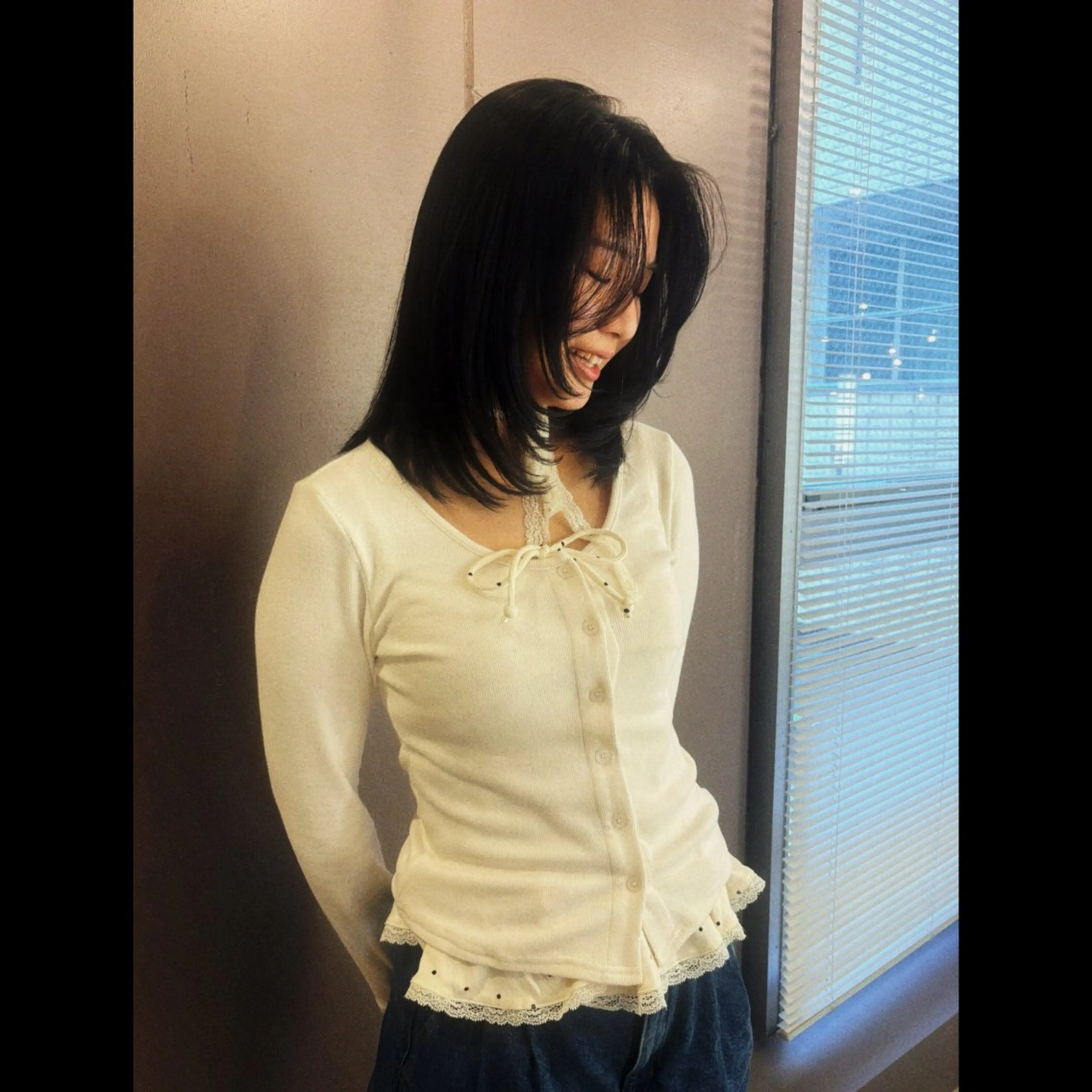 ミディアム レイヤーカット 似合わせカット カット 彩名/透明感カラー/ レイヤーカットのヘアスタイル