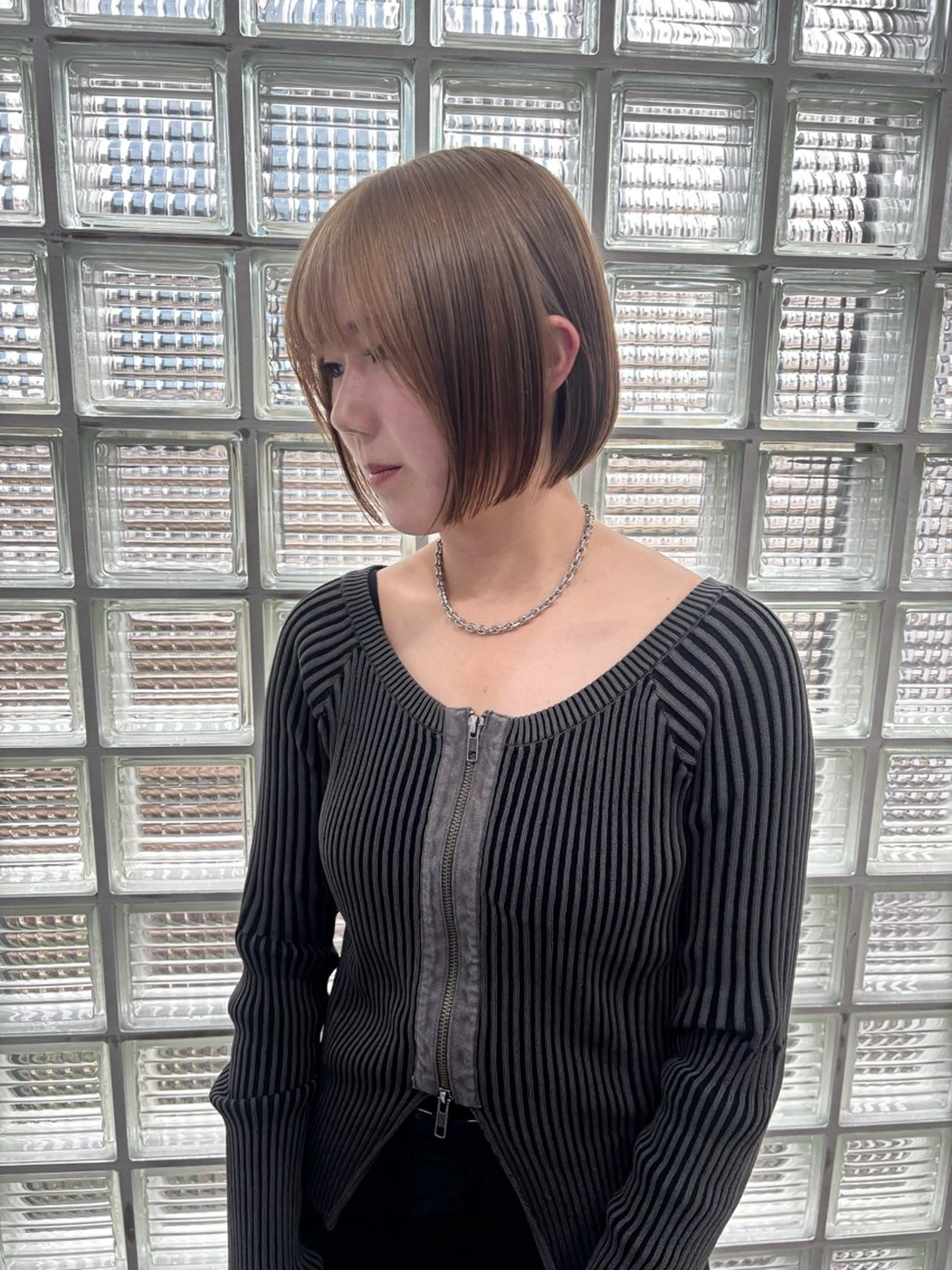 ショート 切りっぱなしボブ ボブ 梅田\カットモデル\ 拓都🧩のヘアスタイル