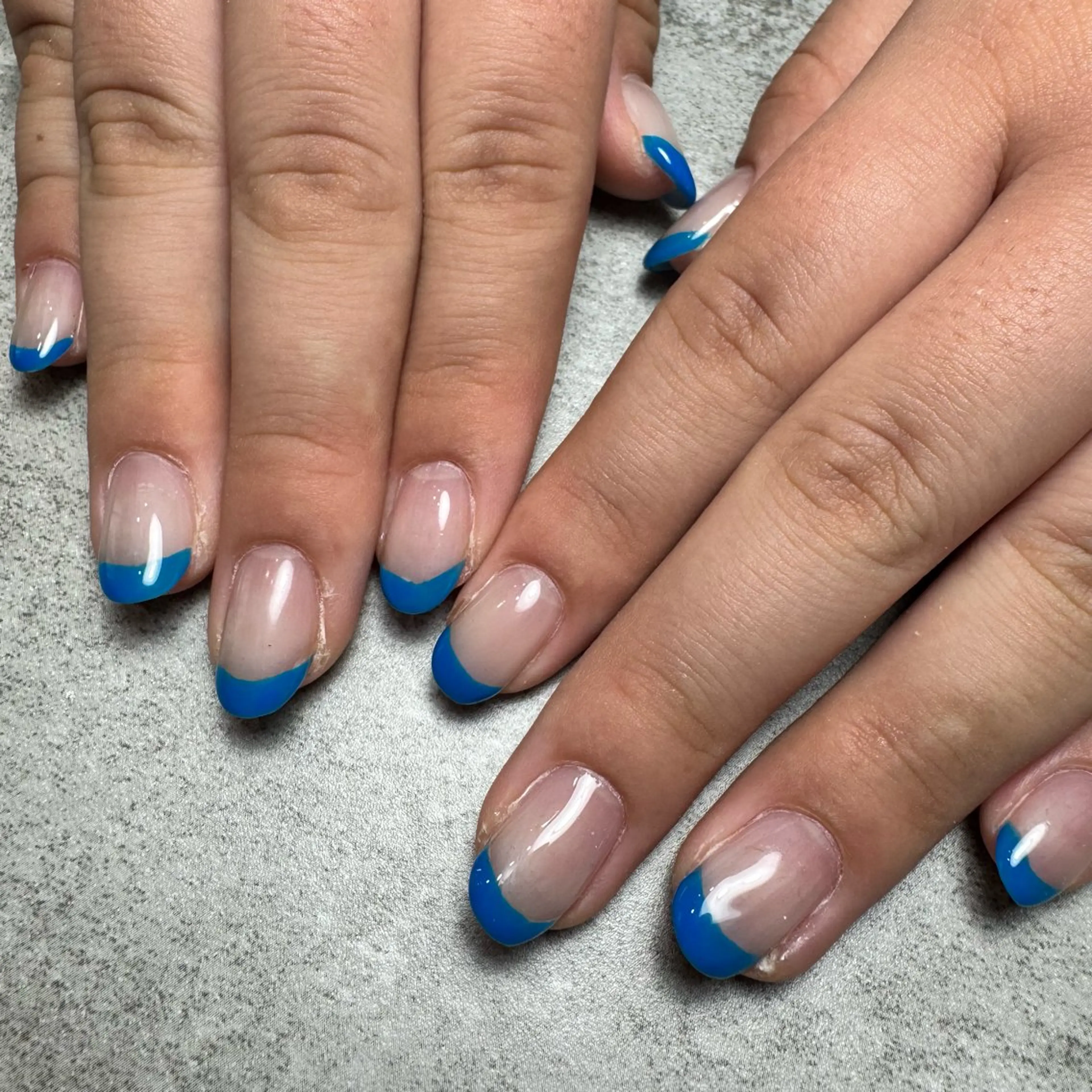 ネイル ブルー フレンチネイル MATATABI. kumiのネイルデザイン