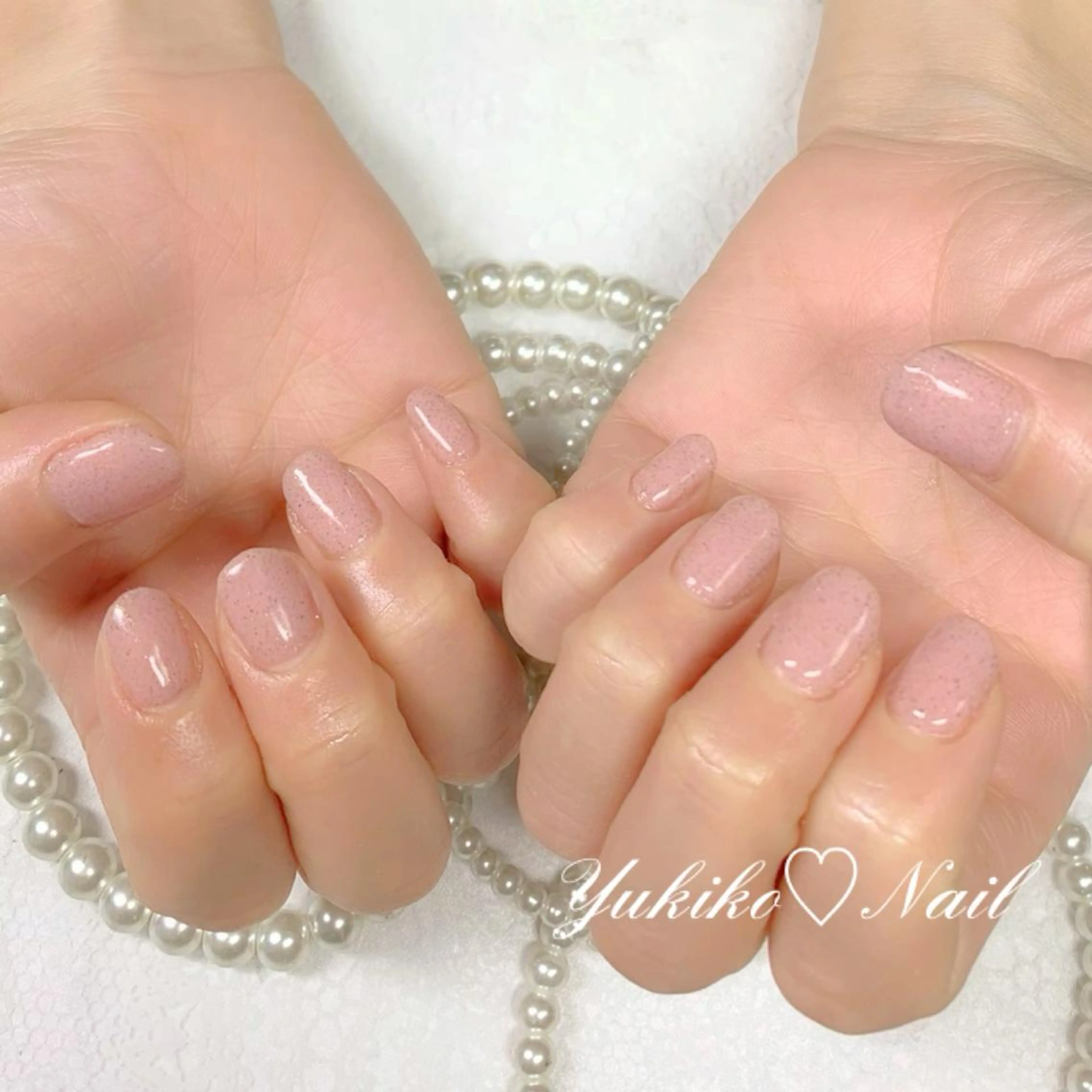 ネイル ジェルネイル ワンカラーネイル ピンク ピンクベージュ ハンドネイル ユキコ ネイルのネイルデザイン