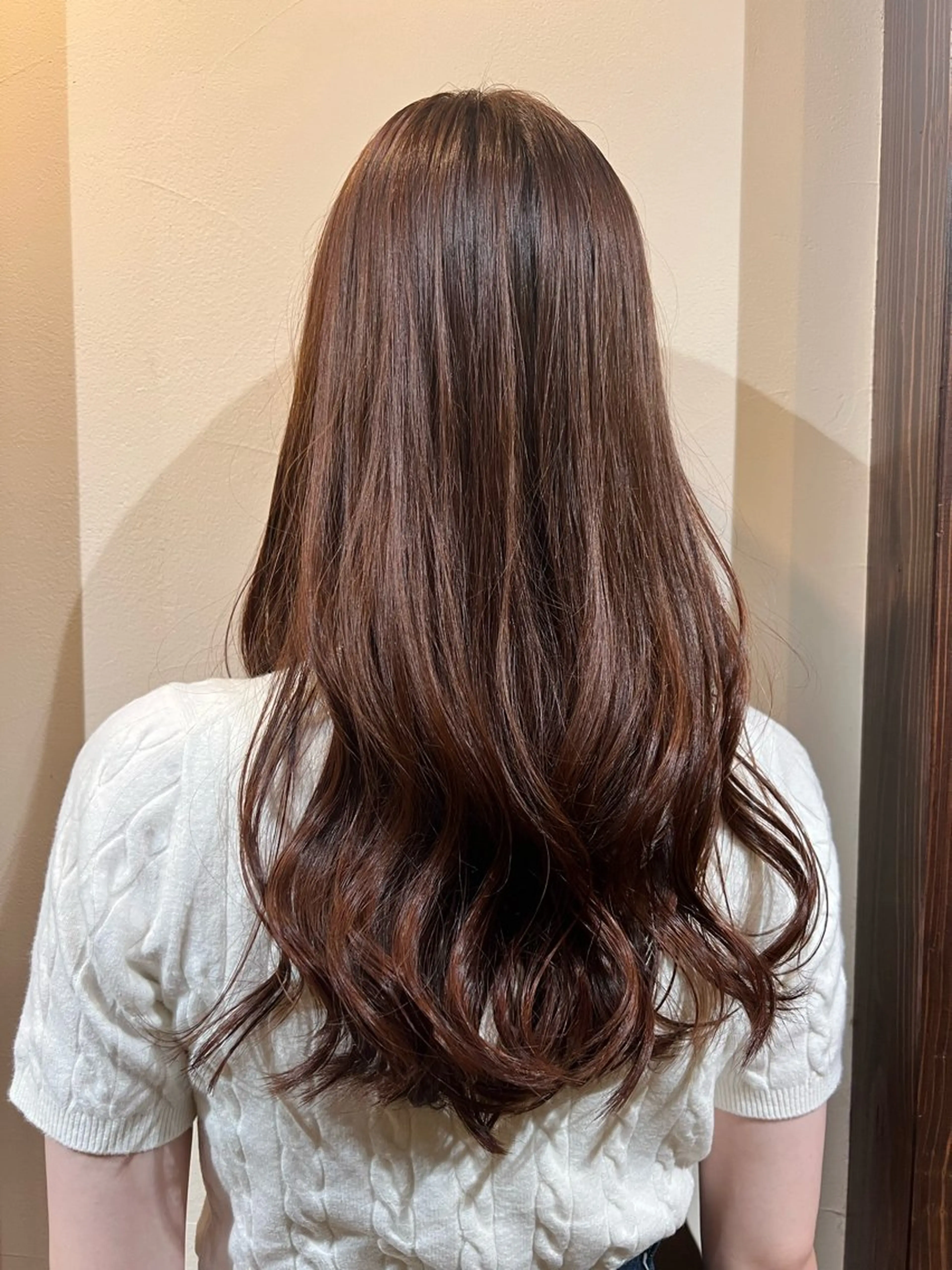 ロング ヘアアレンジ 韓国風ヘア Luster Friends所属・まゆ | 艶カラー | ストレートのヘアスタイル