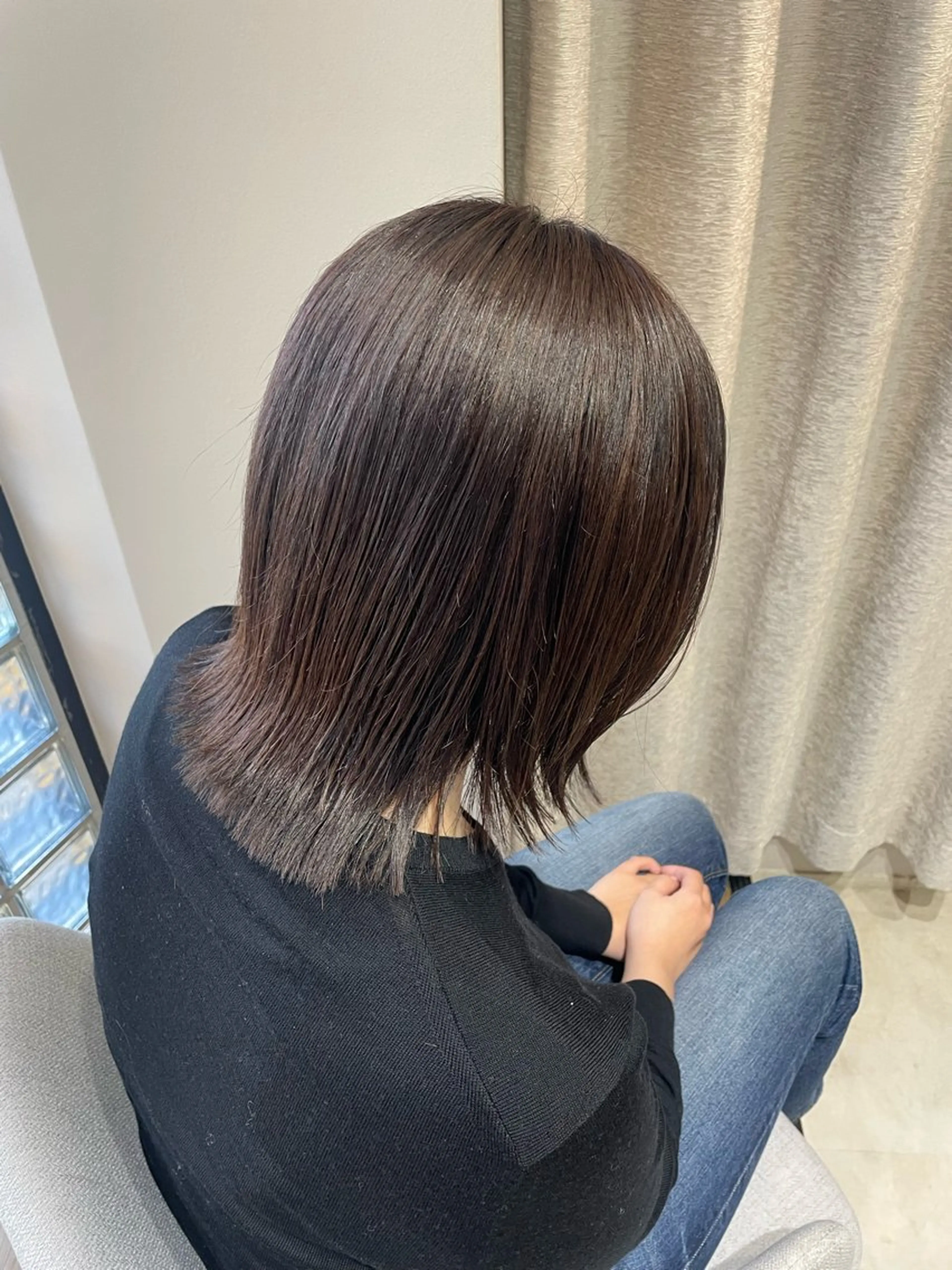 ミディアム カラー カット ヘアカラー トリートメント ayano / 透明感・くすみカラーのヘアスタイル