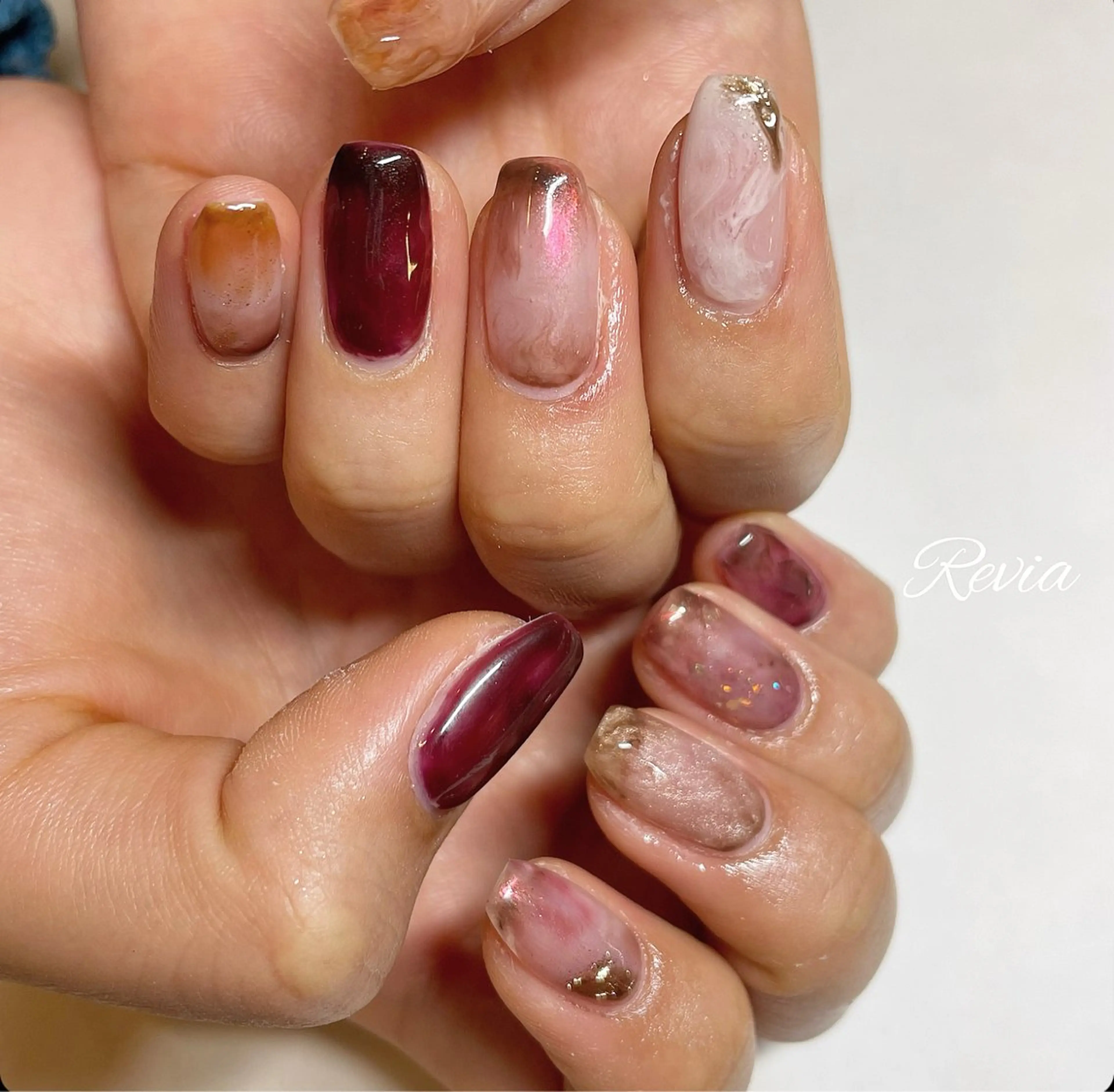 ネイル ハンドネイル revia所属・ERI Nailistのネイルデザイン