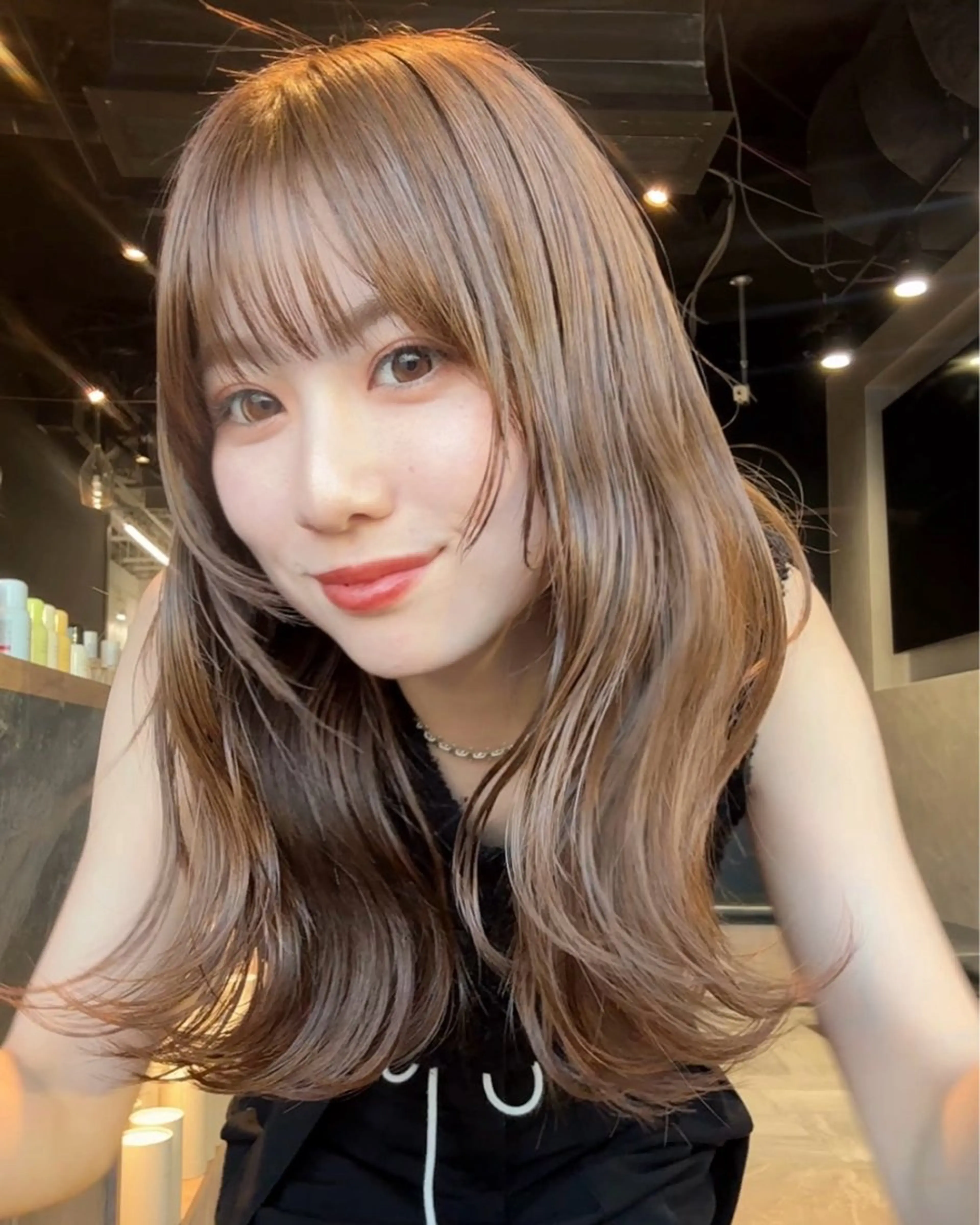 ショート カラー ベージュカラー ヘーゼル レイヤー/透明感/ 顔周り/kana🩰のヘアスタイル