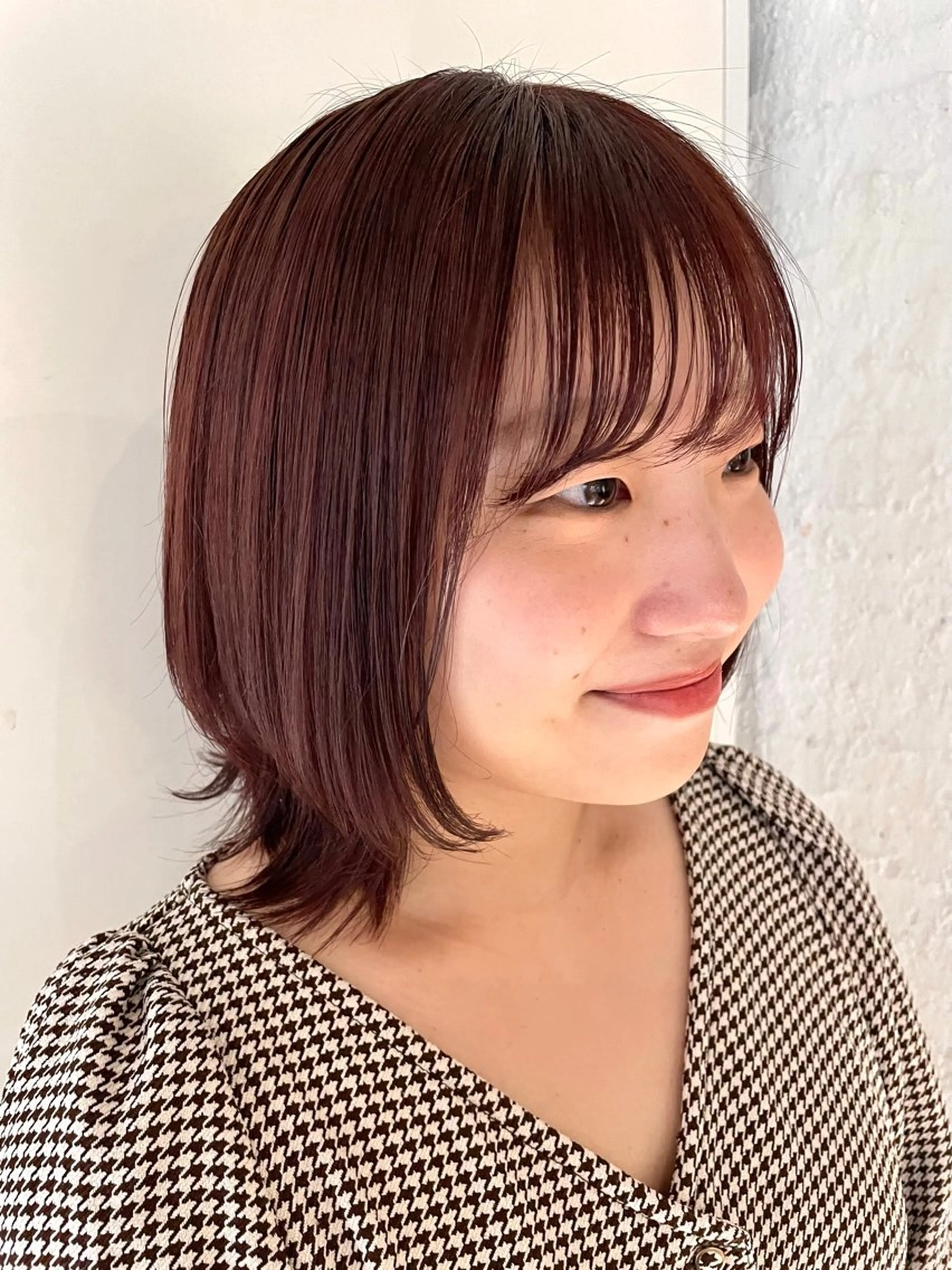 ミディアム カラー ブリーチ ブリーチなしカラー ピンクカラー パープルカラー 似合わせカット ユウナ🎀レイヤー/ 暖色カラーのヘアスタイル