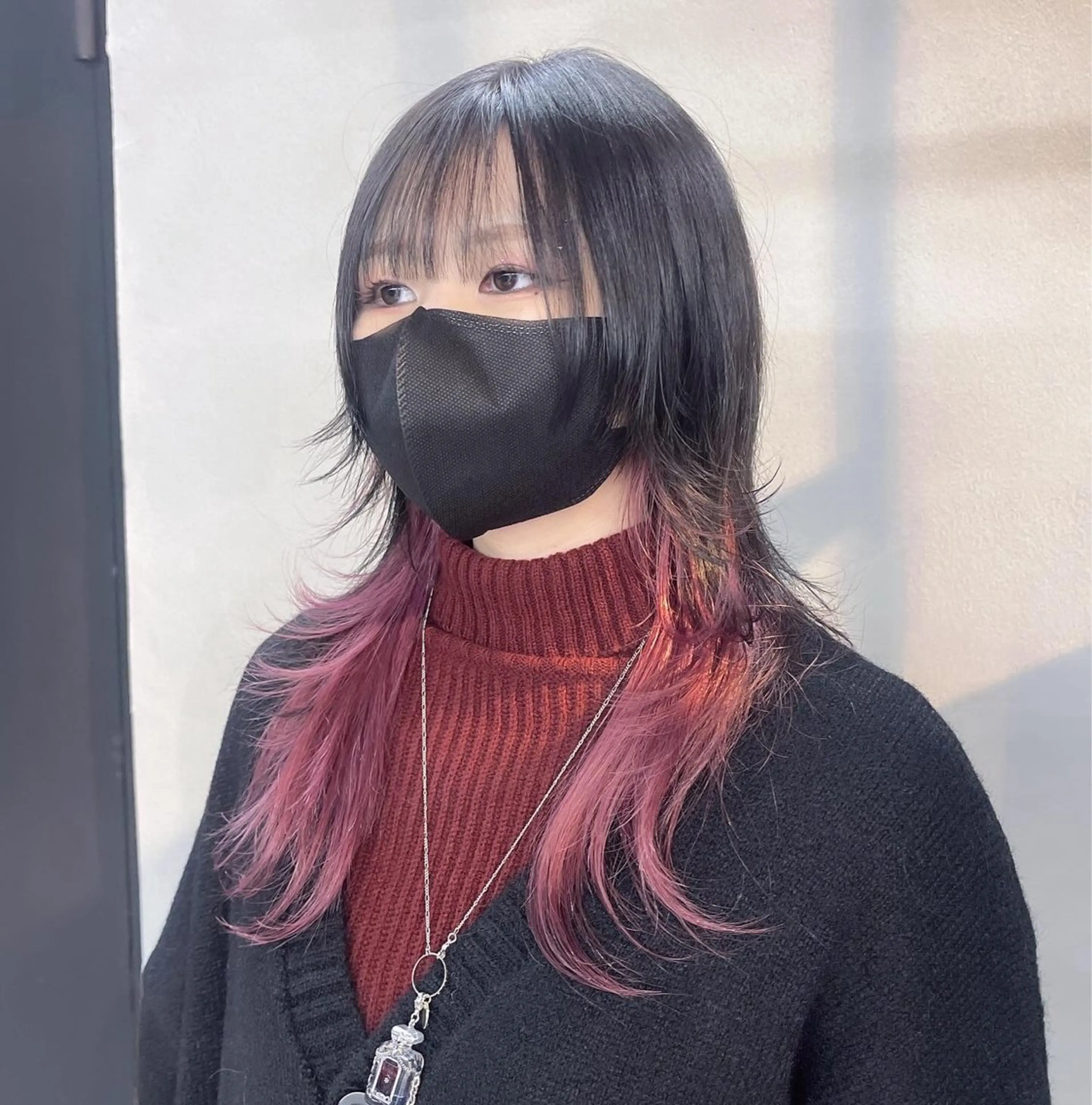 セミロング レイヤーカット ウルフカット ウルフレイヤー カット ヘアカラー 柏 ウルフ/レイヤー 田中佐和🐺のヘアスタイル