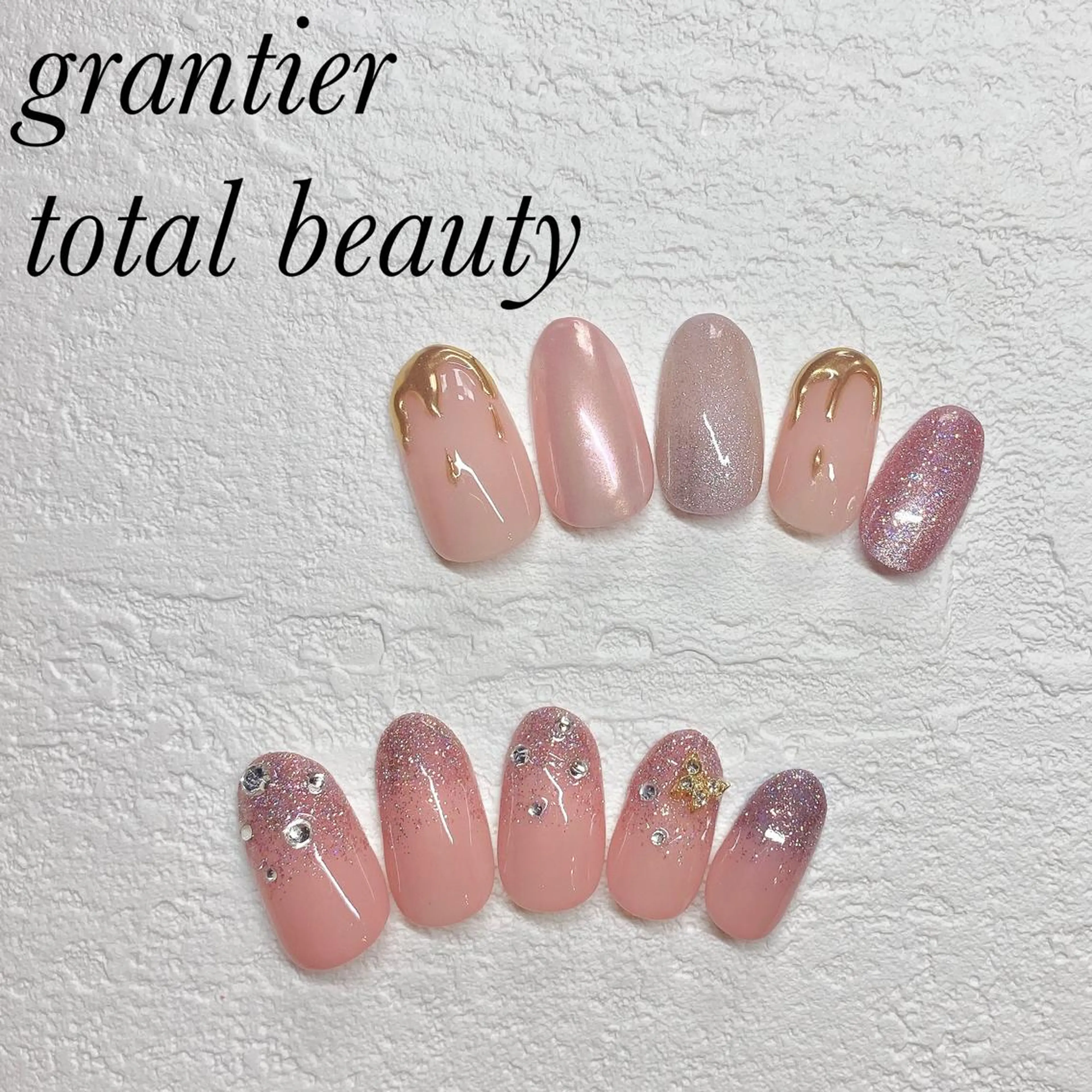 ネイル キラキラネイル 春ネイル ハンドネイル grantier beautyのネイルデザイン