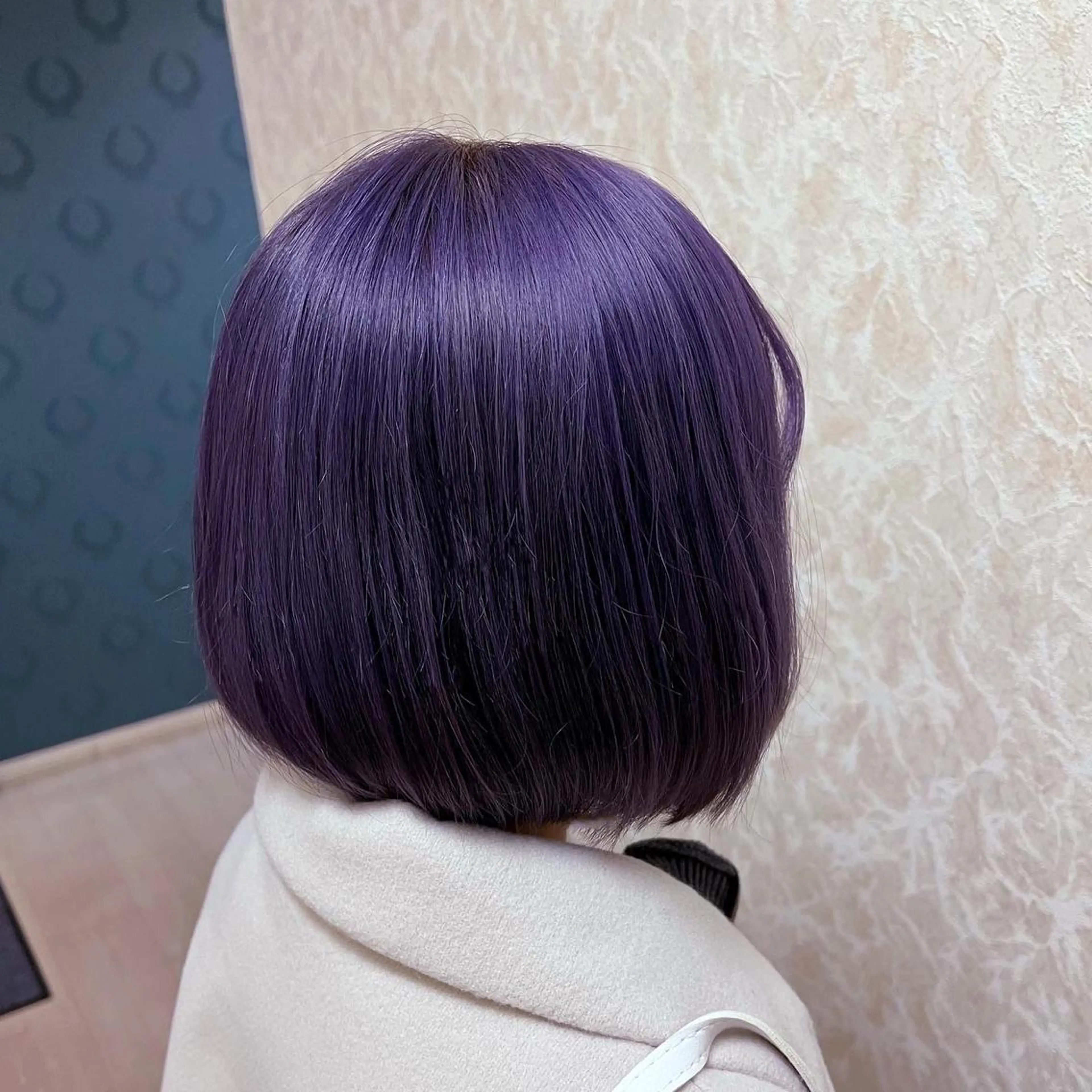 セミロング カラー ブリーチ ブルーカラー ブルーラベンダー ケアブリーチ 透明感カラー カット ヘアカラー トリートメント ブリーチ/髪質改善/ レイヤー/YUTO‎のヘアスタイル