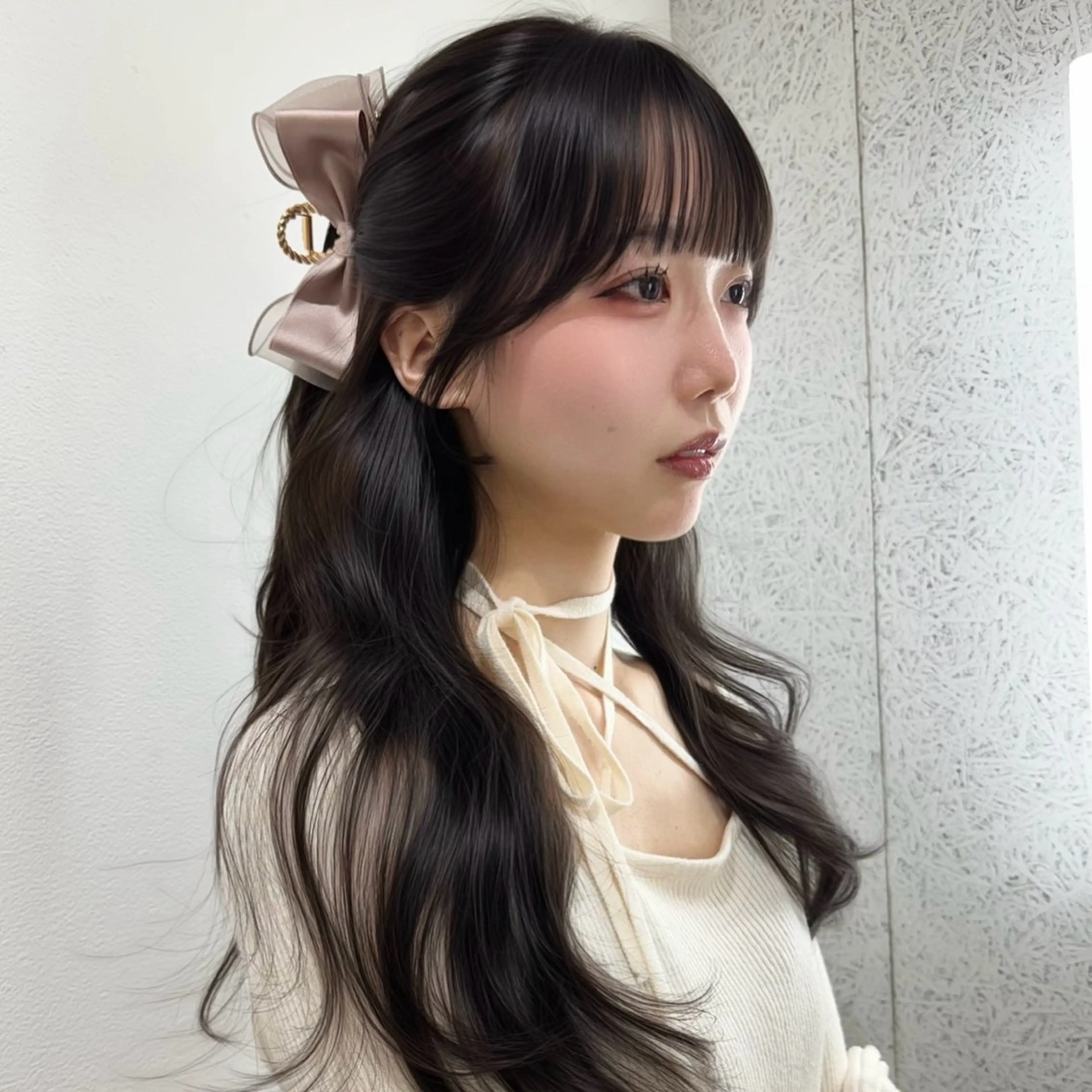 ロング カラー 顔周りカット レイヤーカット カット ヘアカラー トリートメント Mizuki /SOYONのヘアスタイル