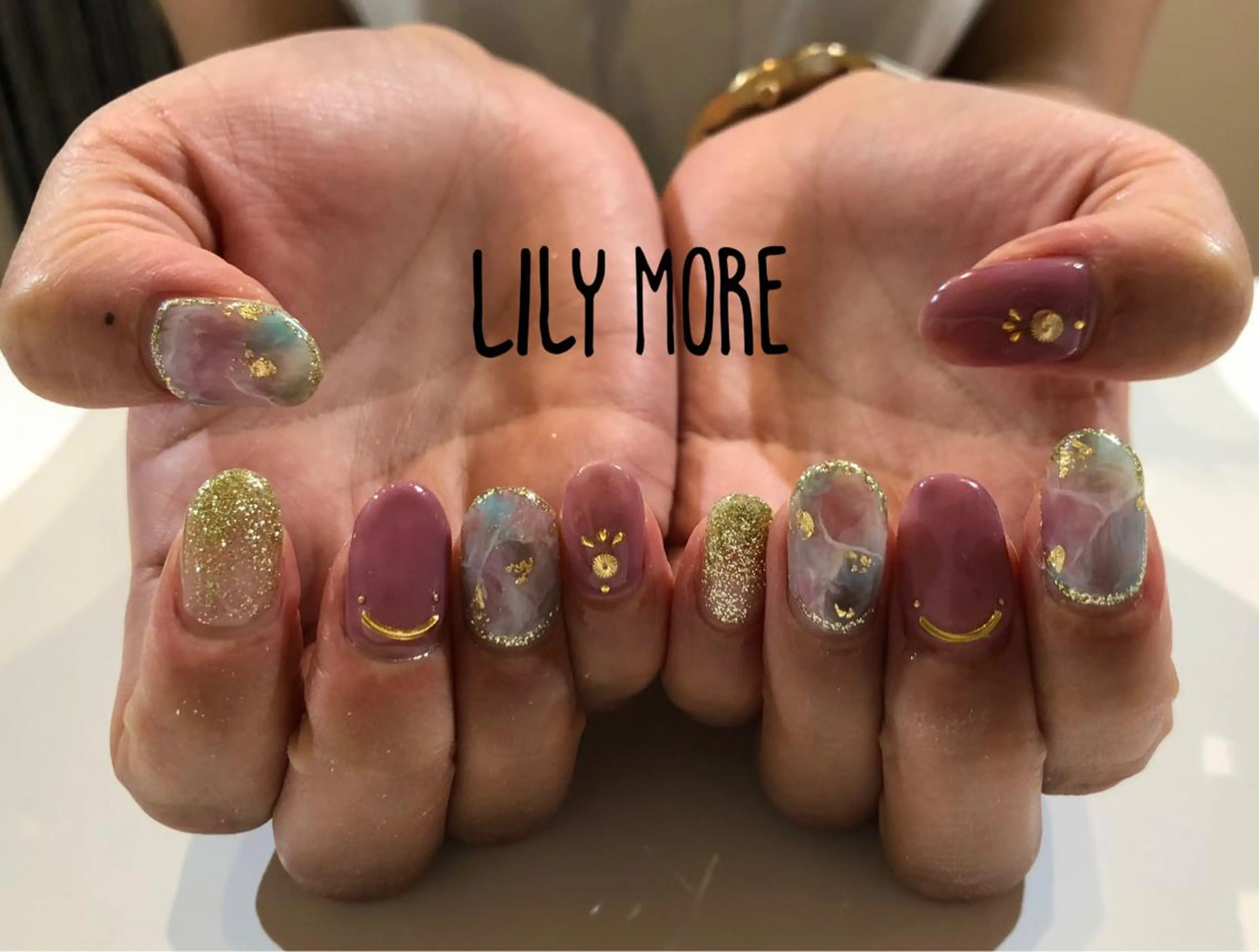 ネイル 大理石ネイル(マーブル) Lily closetのネイルデザイン