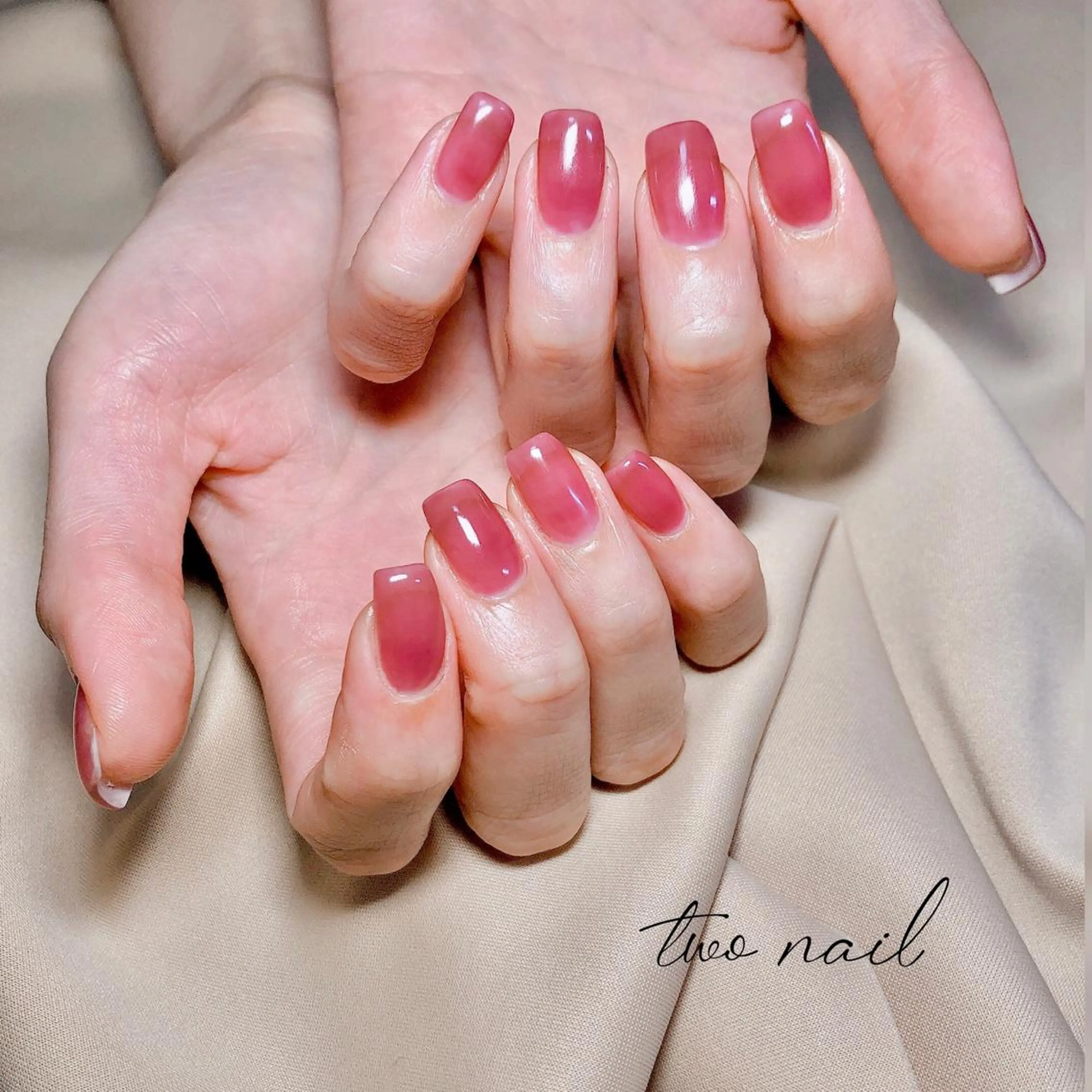 ネイル アートネイル フットネイル ハート ニュアンスネイル ホワイト ハンドネイル two nailのネイルデザイン