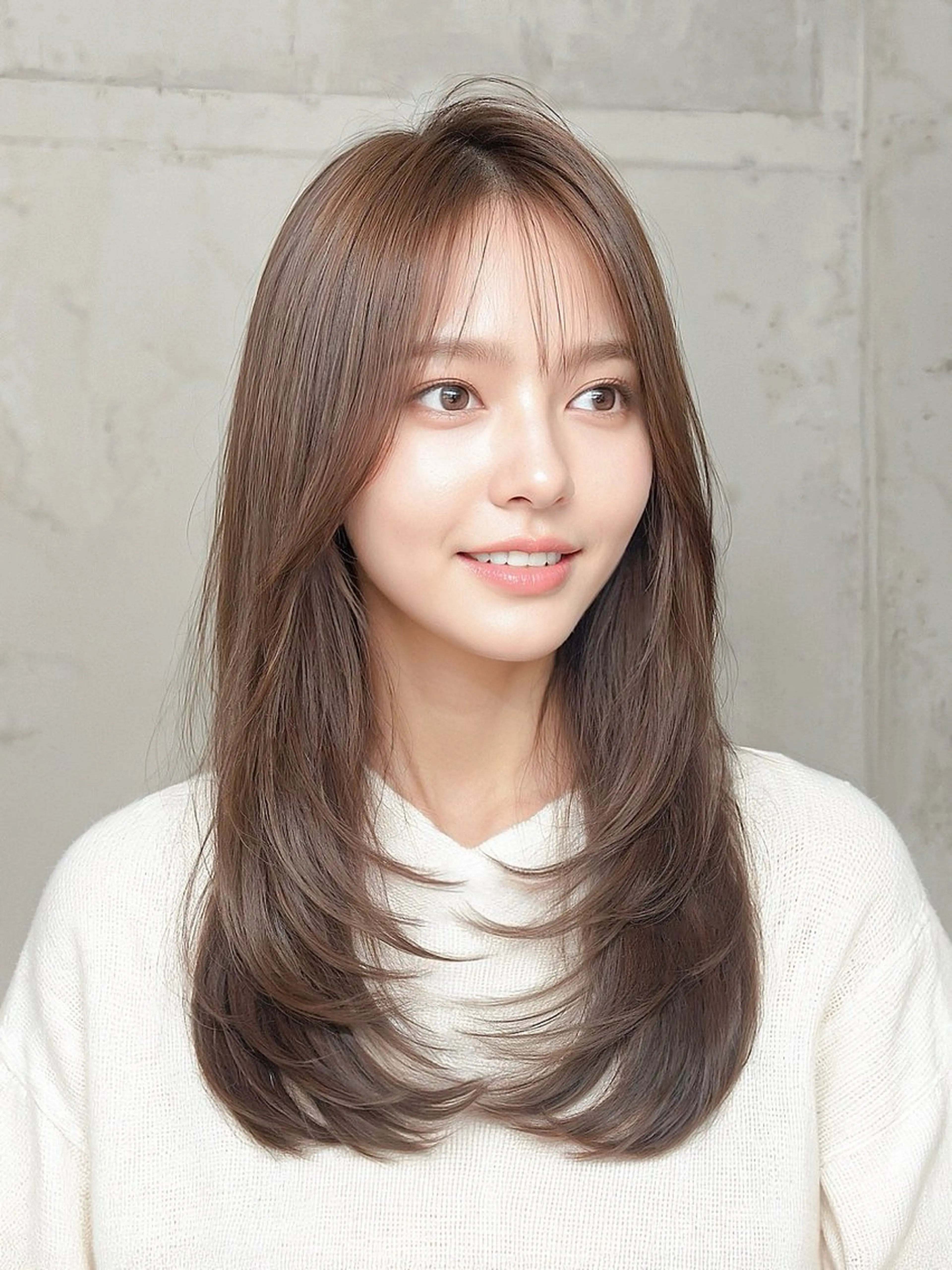 ロング 三宮/レイヤーカット /髪質改善/縮毛矯正のヘアスタイル