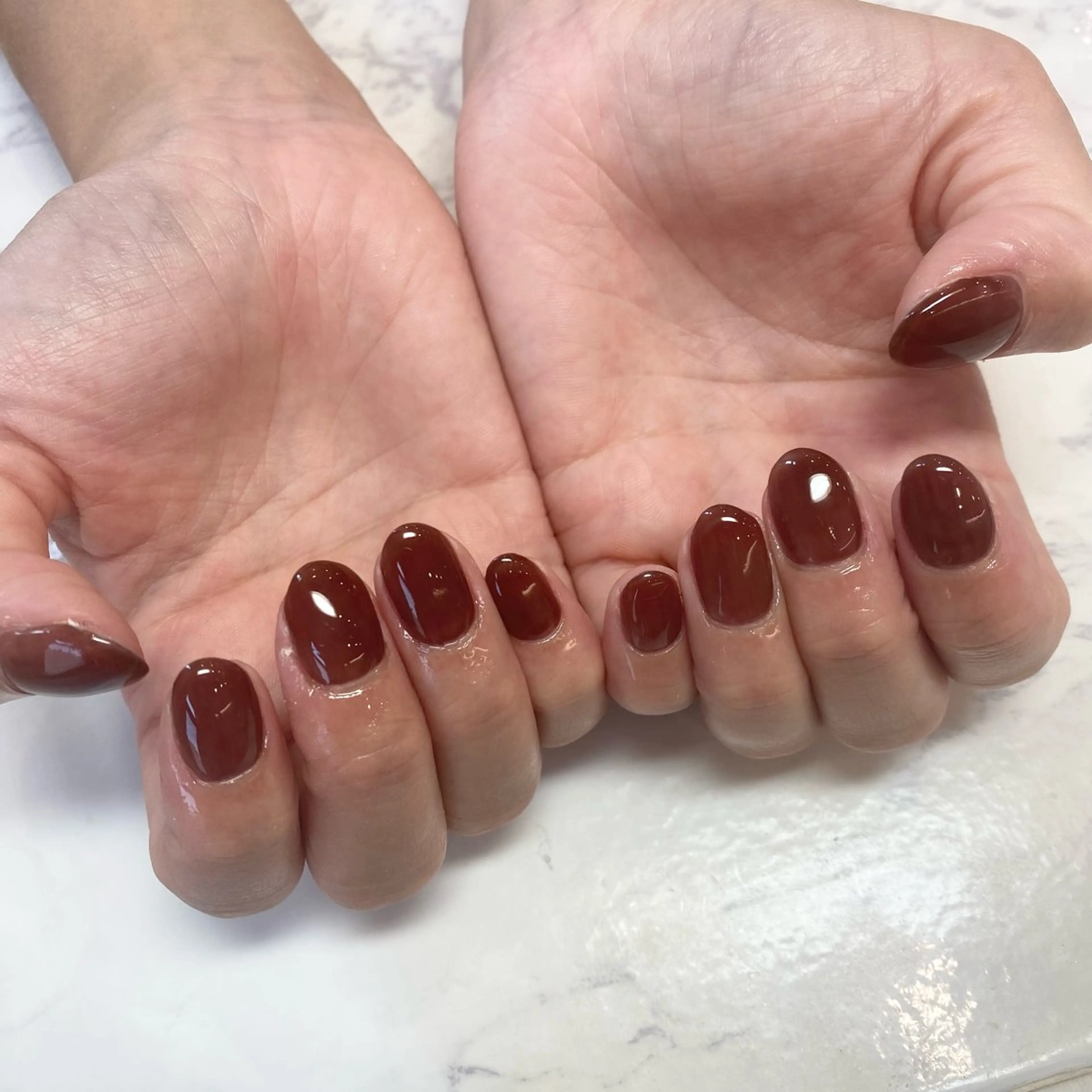 ネイル オフィスネイル ワンカラーネイル ショートネイル Nailsalon Merci所属・Merci momoのネイルデザイン