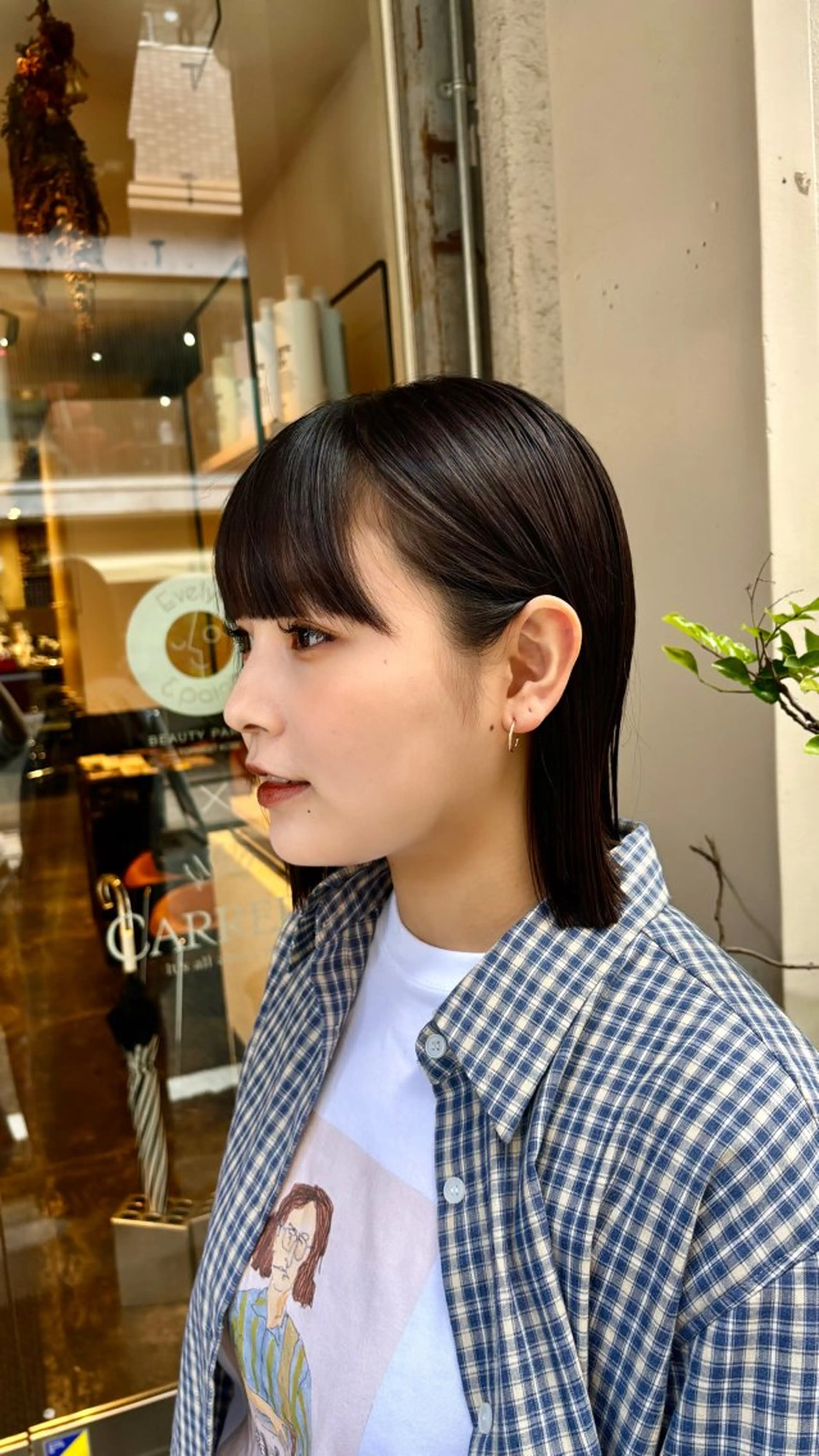 ショート 切りっぱなしボブ ボブ カット 水原波津輝/ボブ /ニュアンスパーマのヘアスタイル