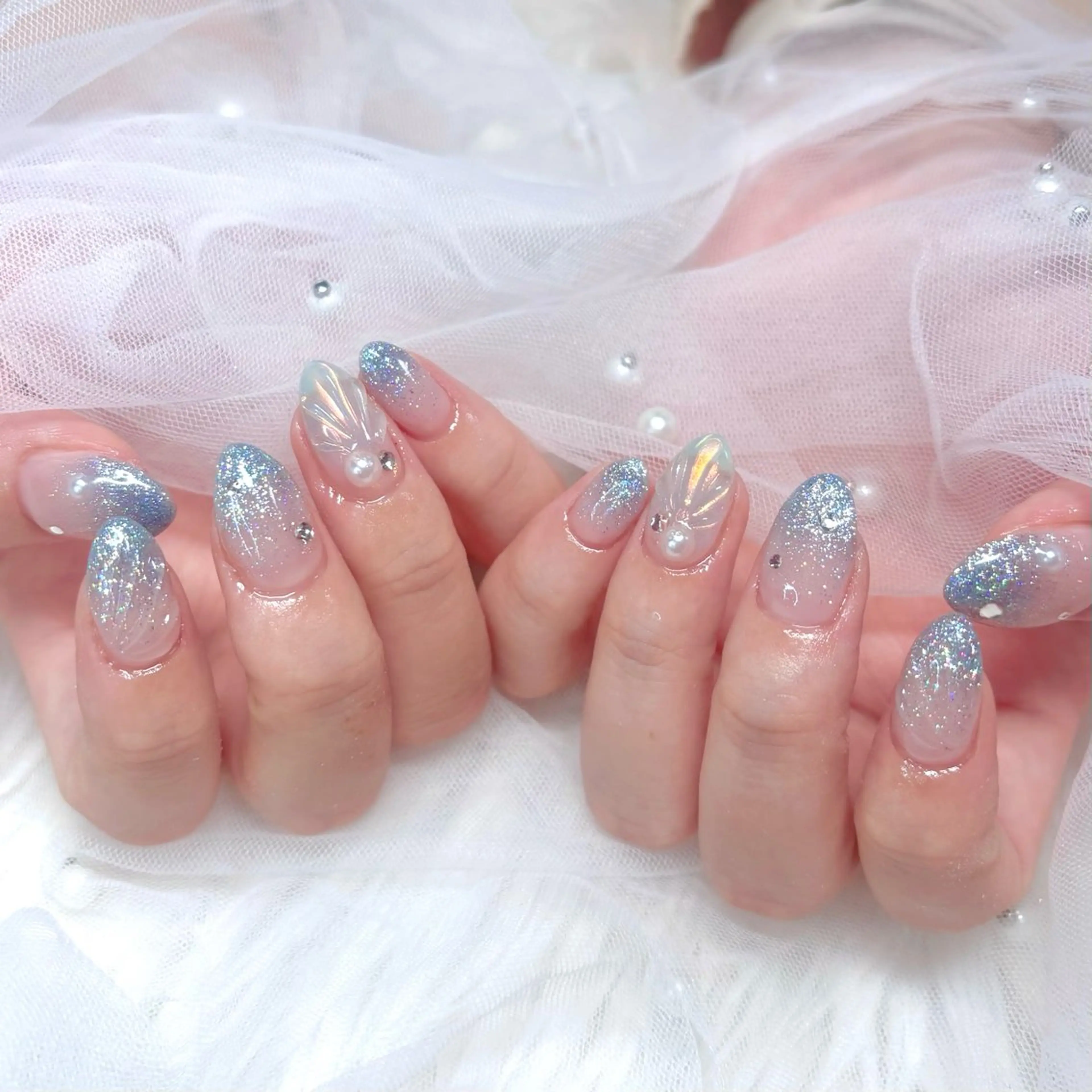 ネイル ジェルネイル パラジェル 夏ネイル ハンドネイル Noix nailのネイルデザイン