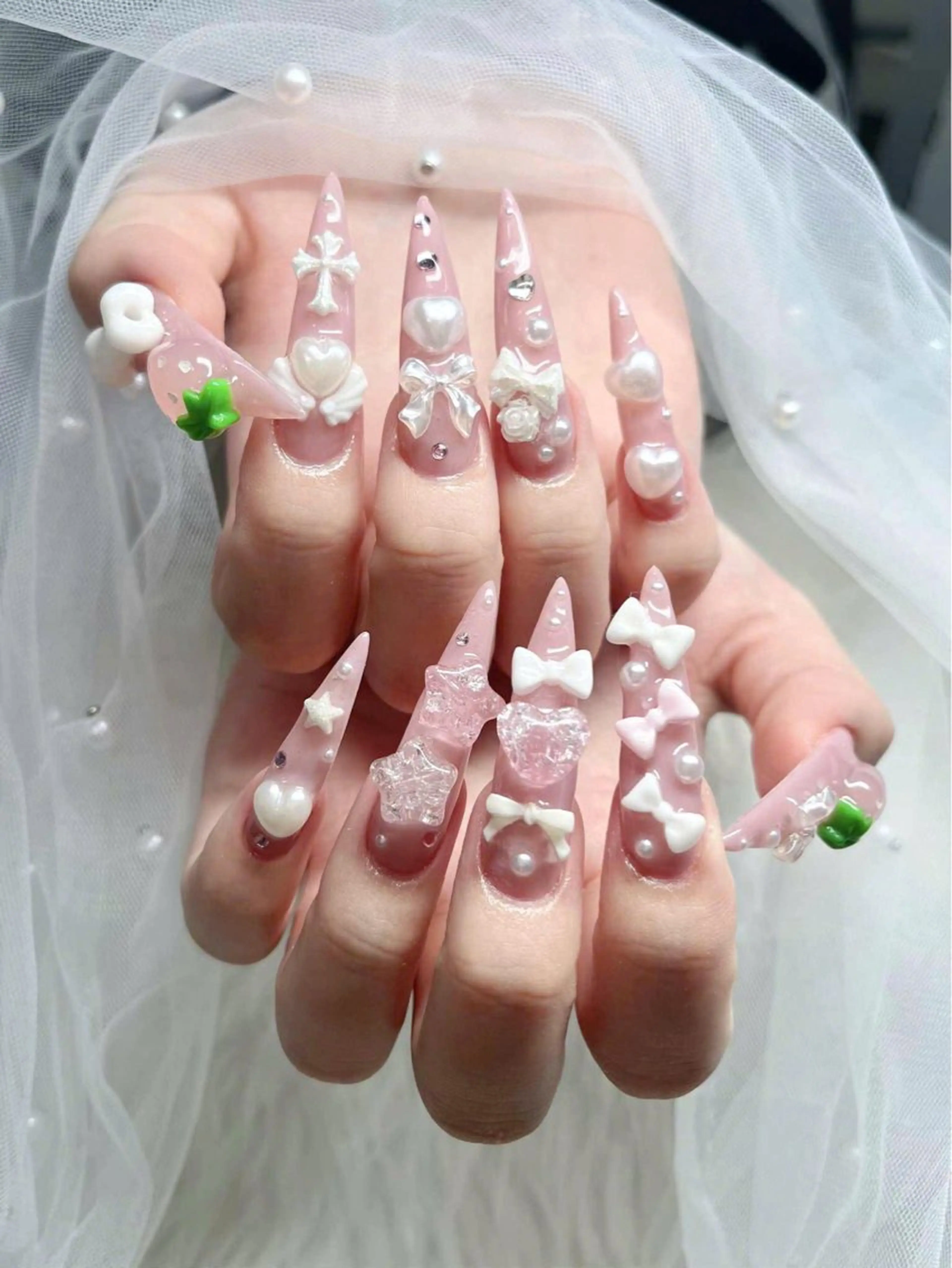 ネイル アートネイル 成人式 ジェルネイル ニュアンスネイル 夏ネイル ハンドネイル neco H.babynailのネイルデザイン
