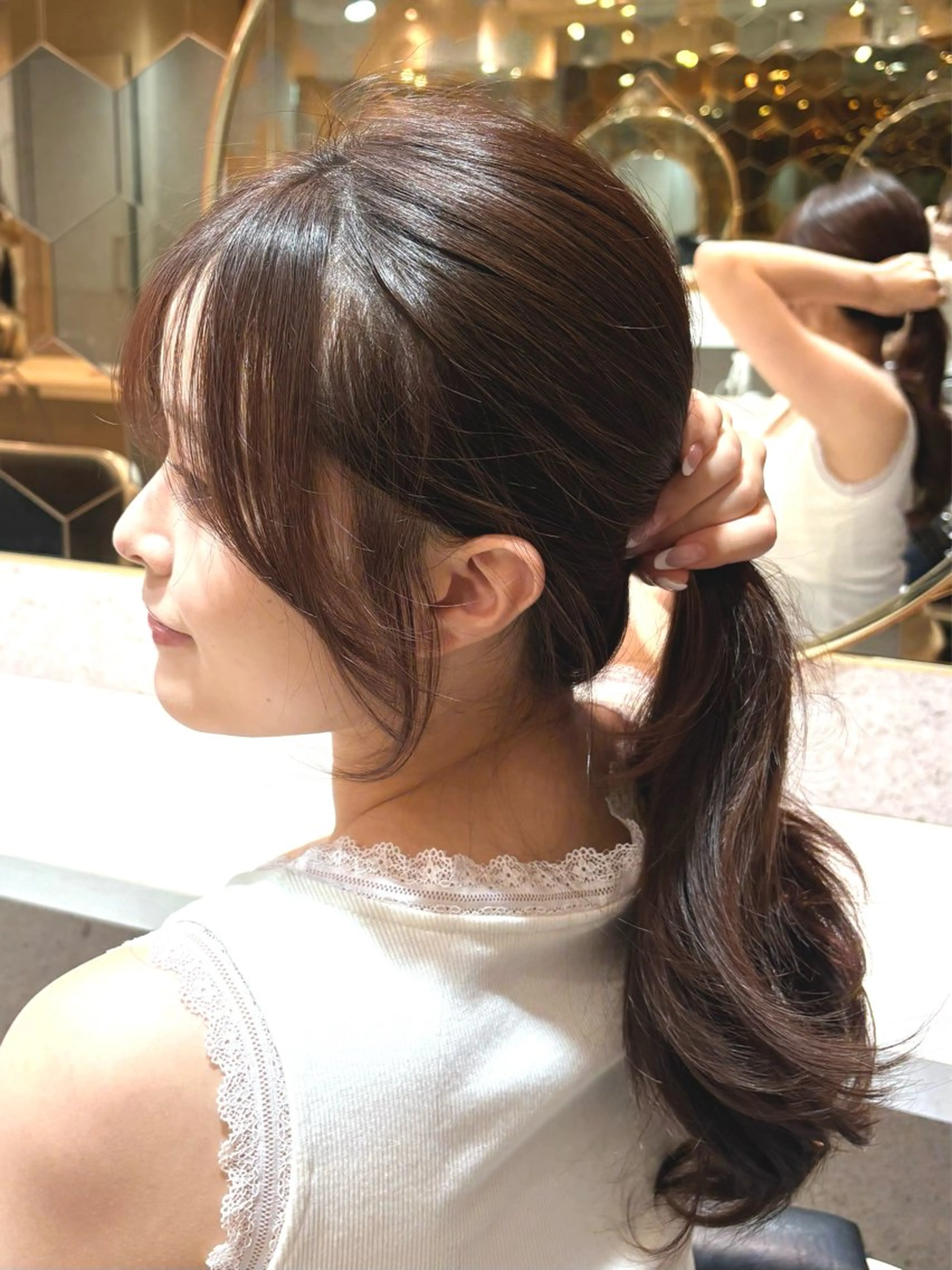 ショート カラー パーマ ヘアアレンジ メンズ キッズ カット トリートメント 新宿/小顔レイヤー/ 顔まわり/西慶太朗のヘアスタイル