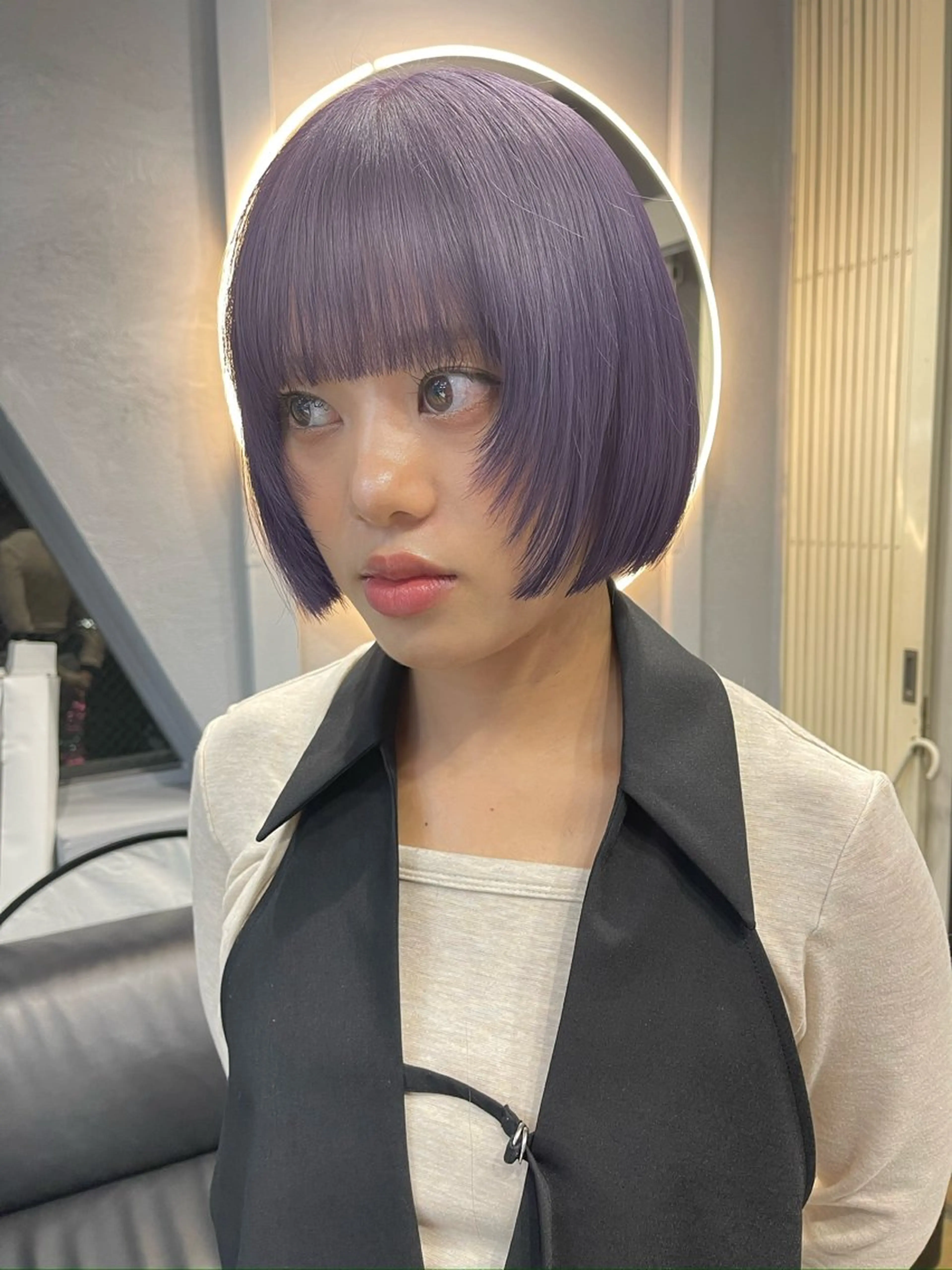 ショート カラー ベージュカラー ブリーチ ケアブリーチ デザインカラー ダブルカラー TATSUブリーチ/ ミルクティーベージュのヘアスタイル