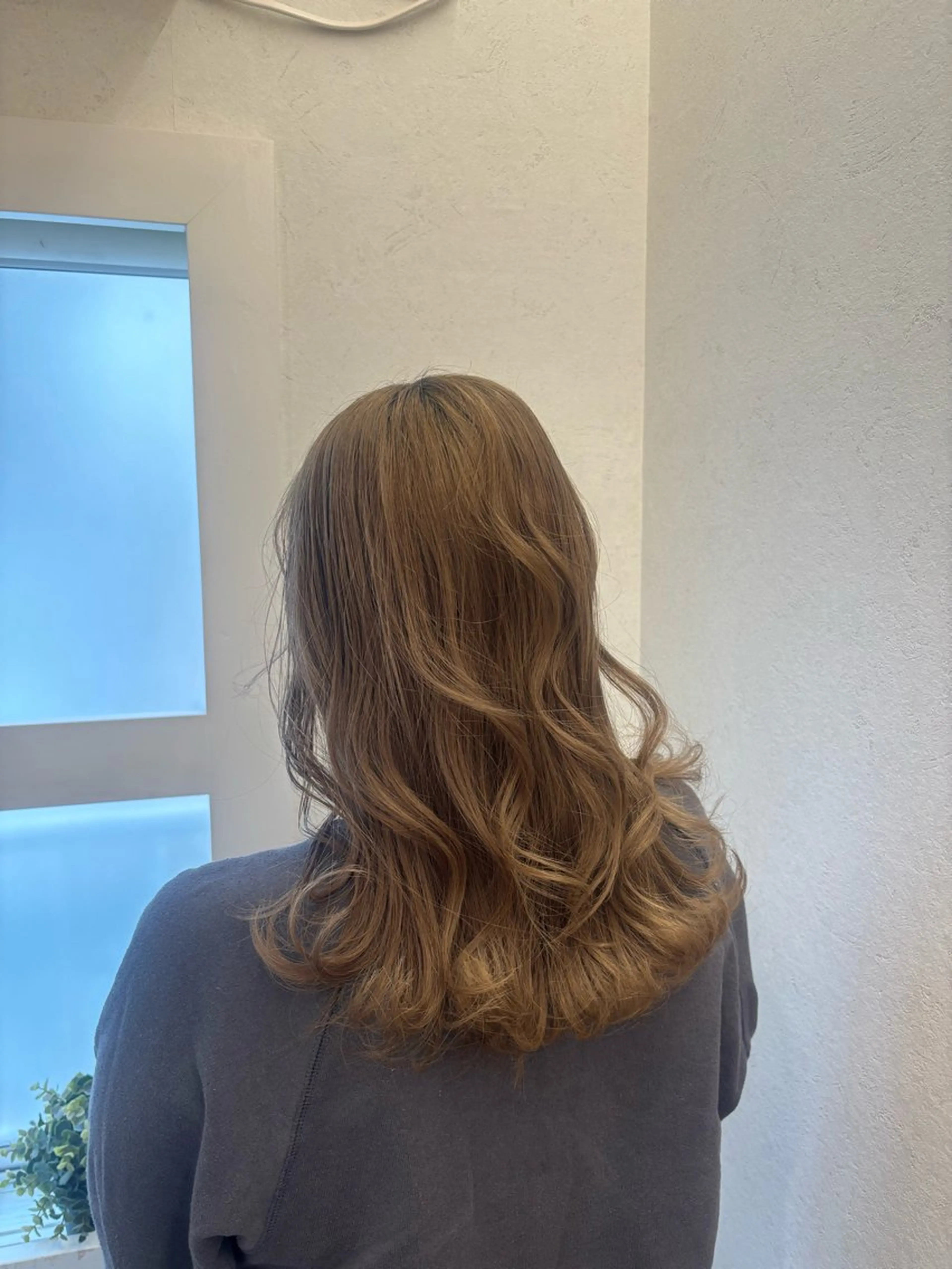 カラー ベージュカラー ミルクティーベージュ mai/ merry  寺田町のヘアスタイル