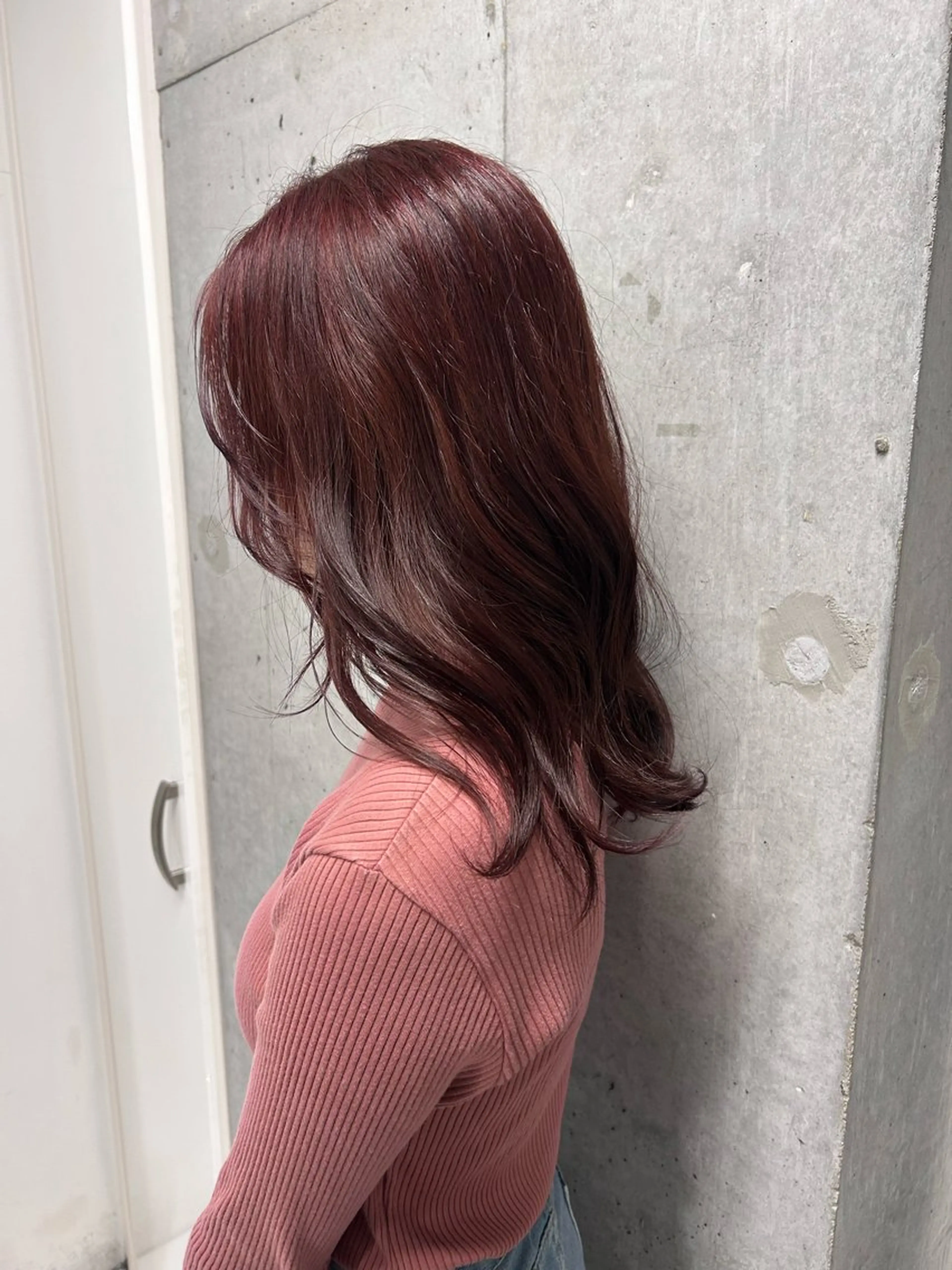 ミディアム カラー レッドカラー ヘアカラー トリートメント shizuna/天神 /メンズ/ボブのヘアスタイル