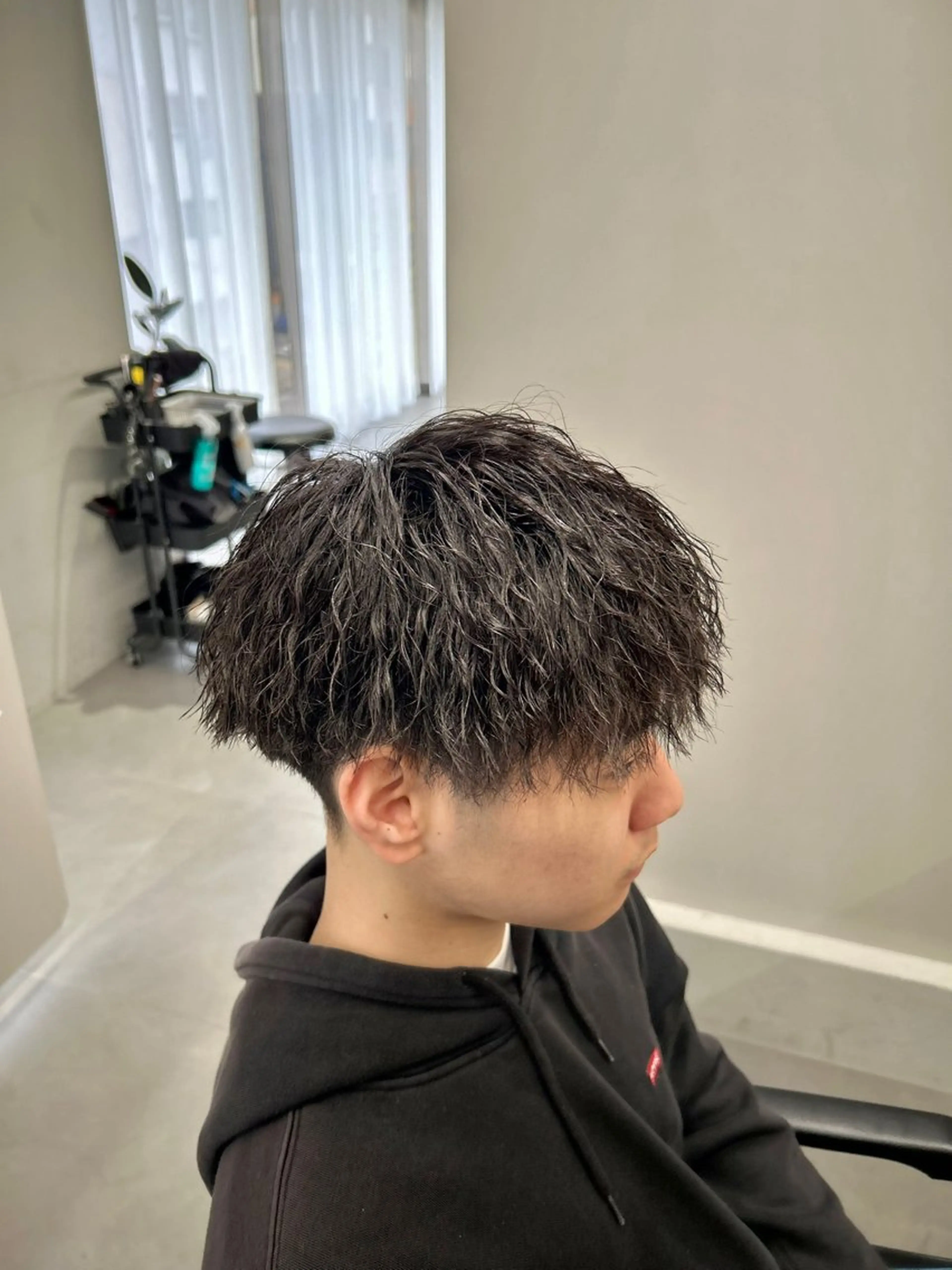 ショート パーマ メンズ メンズパーマ カット ヘアカラー パーマ ヘアセット 立川メンズパーマ職人 小泉文人のヘアスタイル