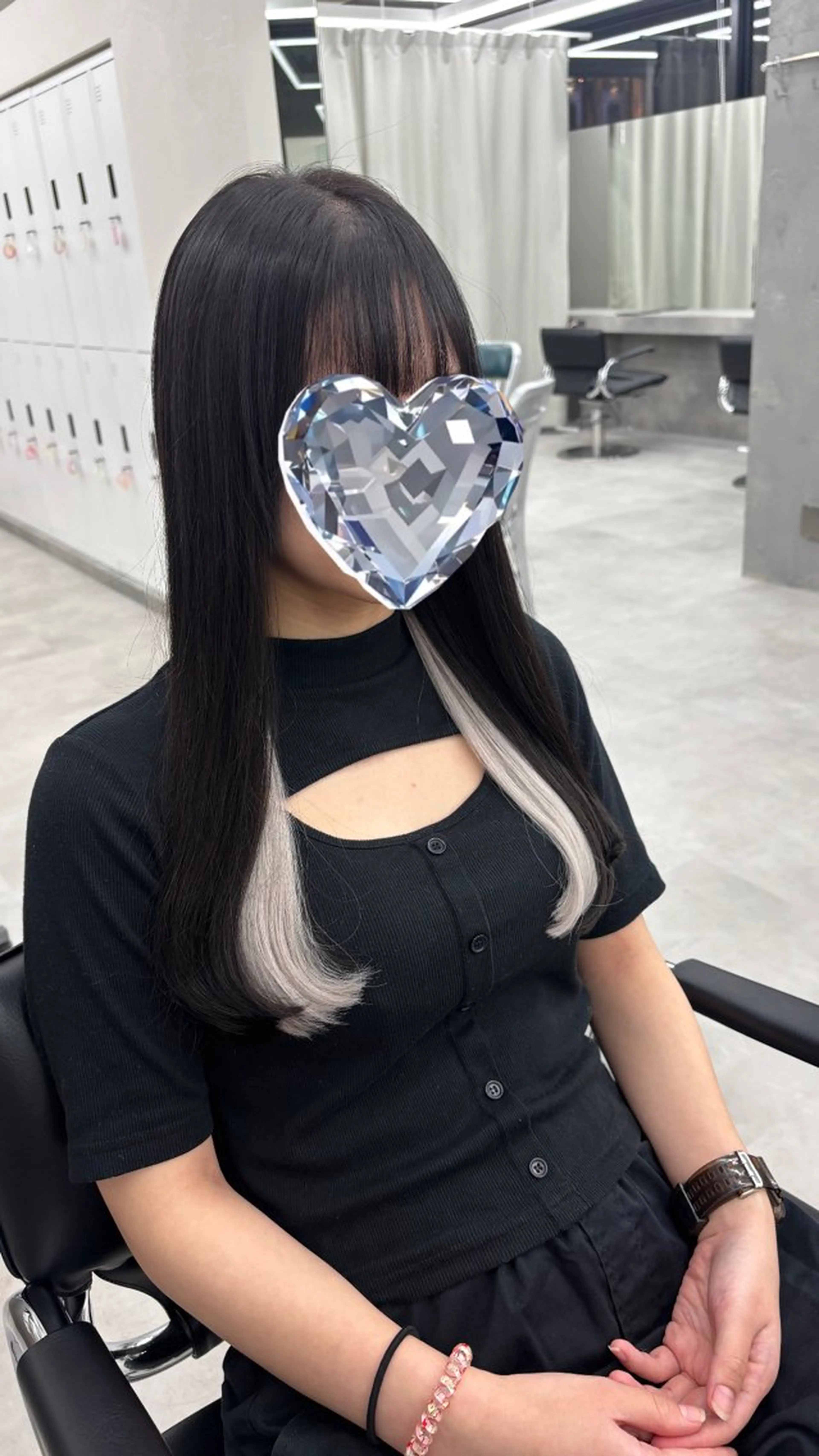 ロング カラー 羽エクステ/シール エクステ/横浜駅5分のヘアスタイル