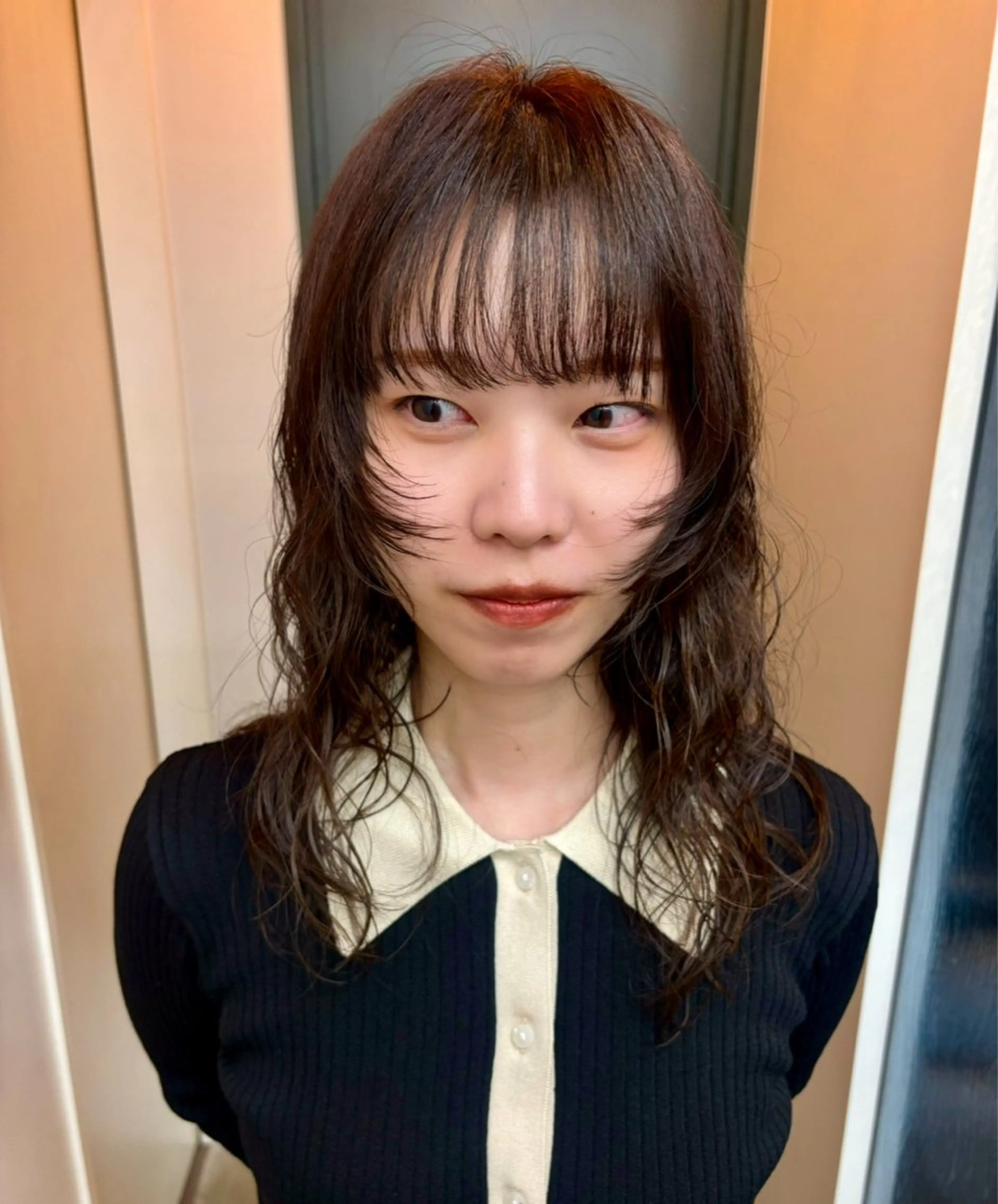 パーマ RIN パーマ/暖色カラーのヘアスタイル