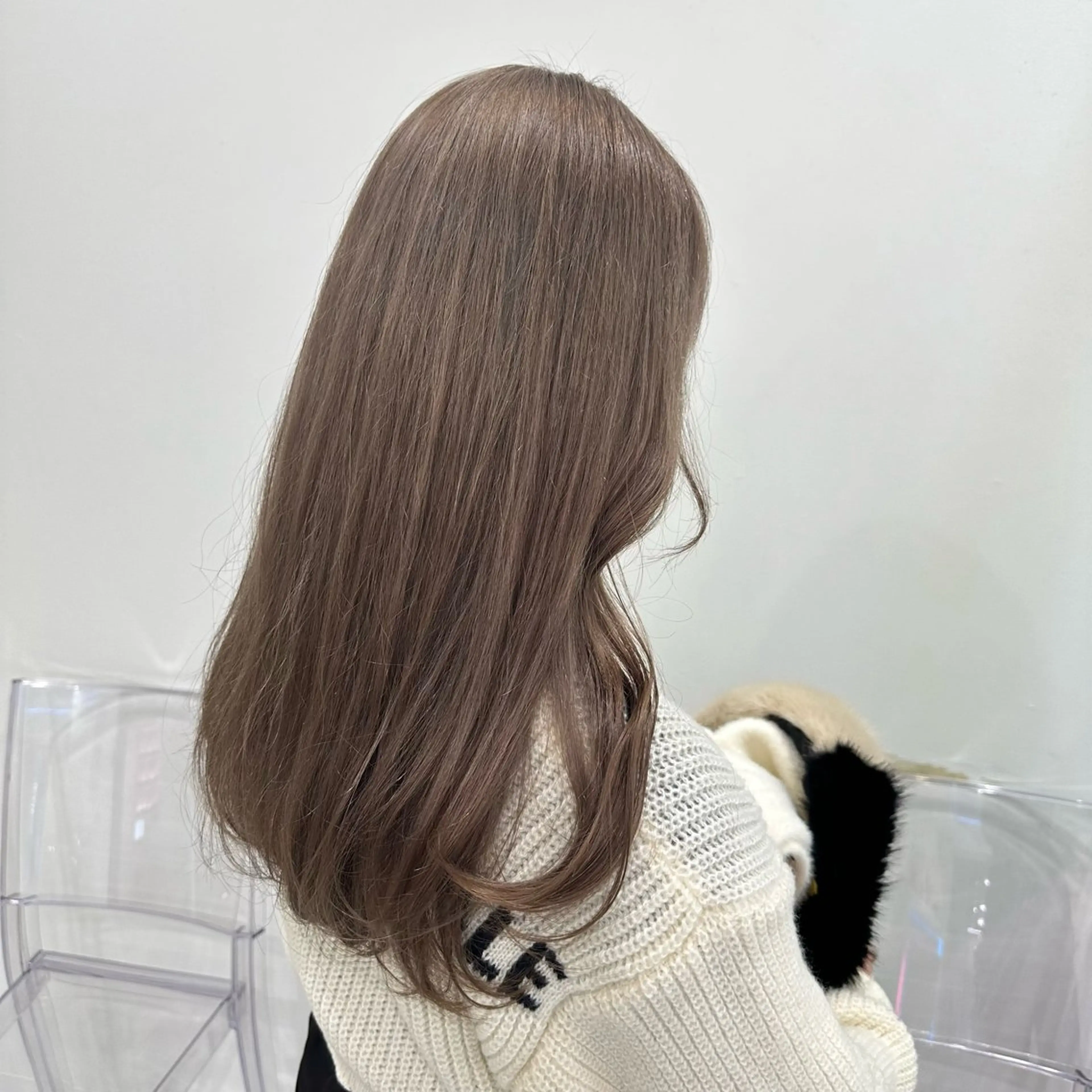 ミディアム カット ヘアカラー トリートメント ブラウンベージュ🤎 ブリーチなし🤎のヘアスタイル