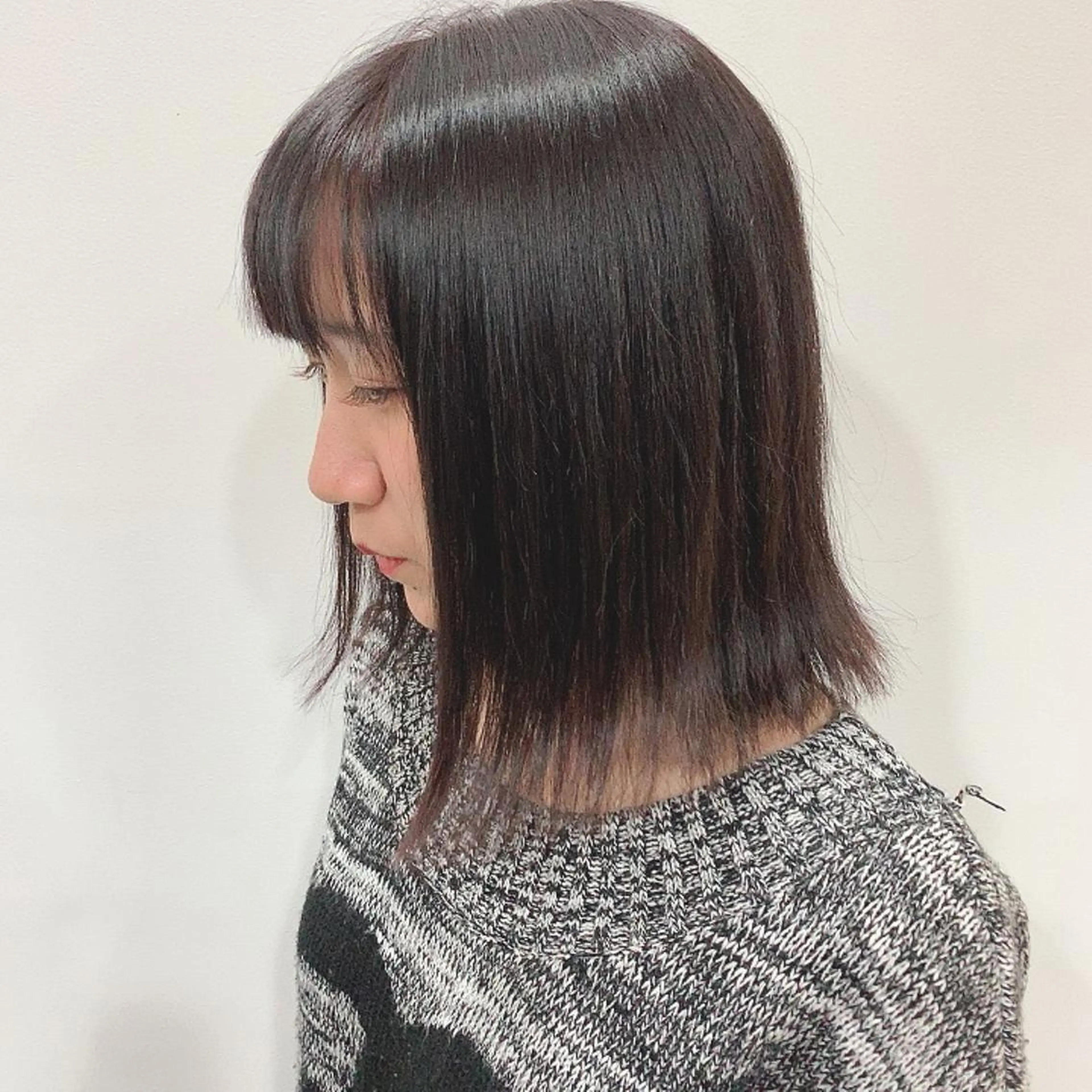 ショート カラー 切りっぱなしボブ ボブ AMI ウルフパーマ/メンズのヘアスタイル