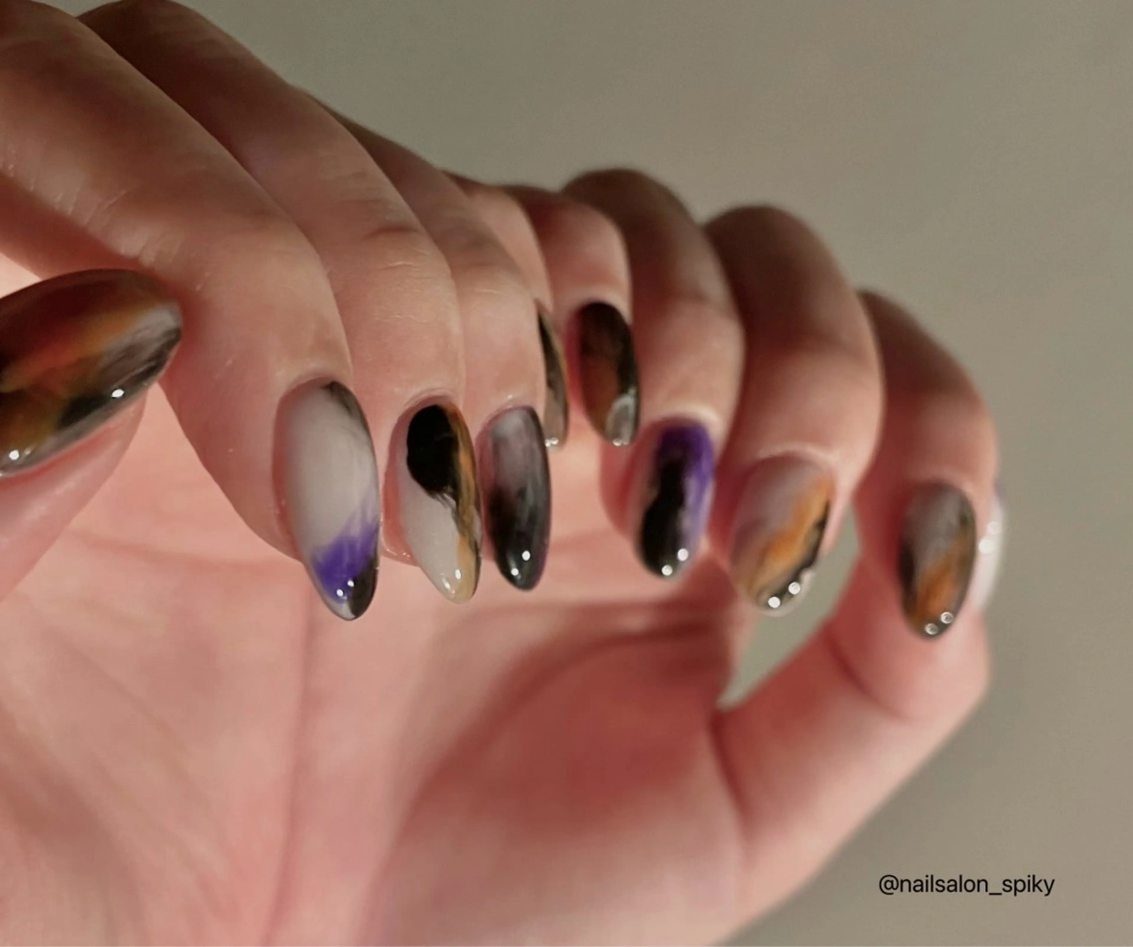 ネイル ハンドネイル Spiky とうげ ふうかのネイルデザイン