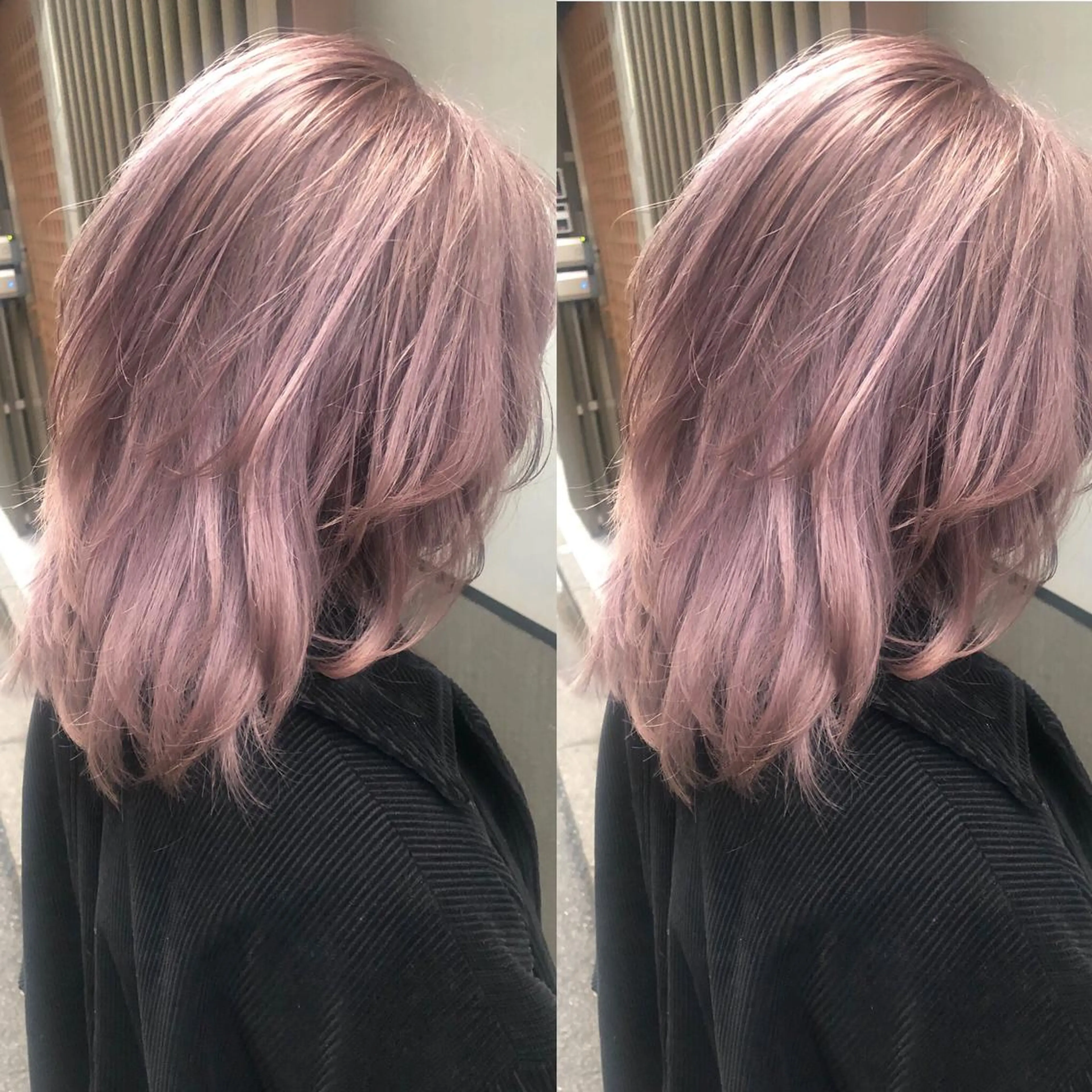 ミディアム カラー ベージュカラー ピンクカラー ピンクベージュ ヘアカラー JILBLAN京都 ショート/ハイライトのヘアスタイル