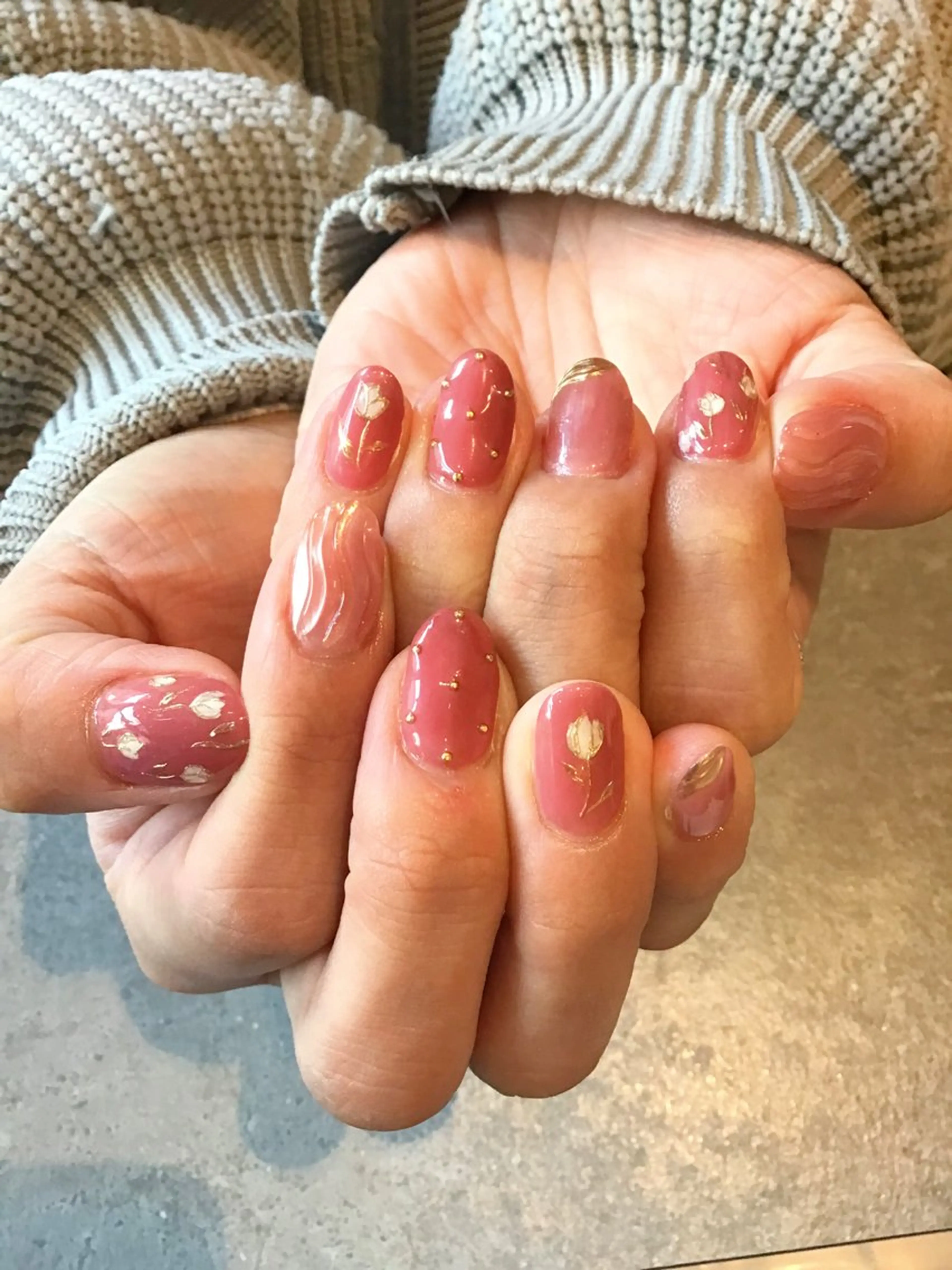 ネイル 持ち込み Nest 岩崎のネイルデザイン