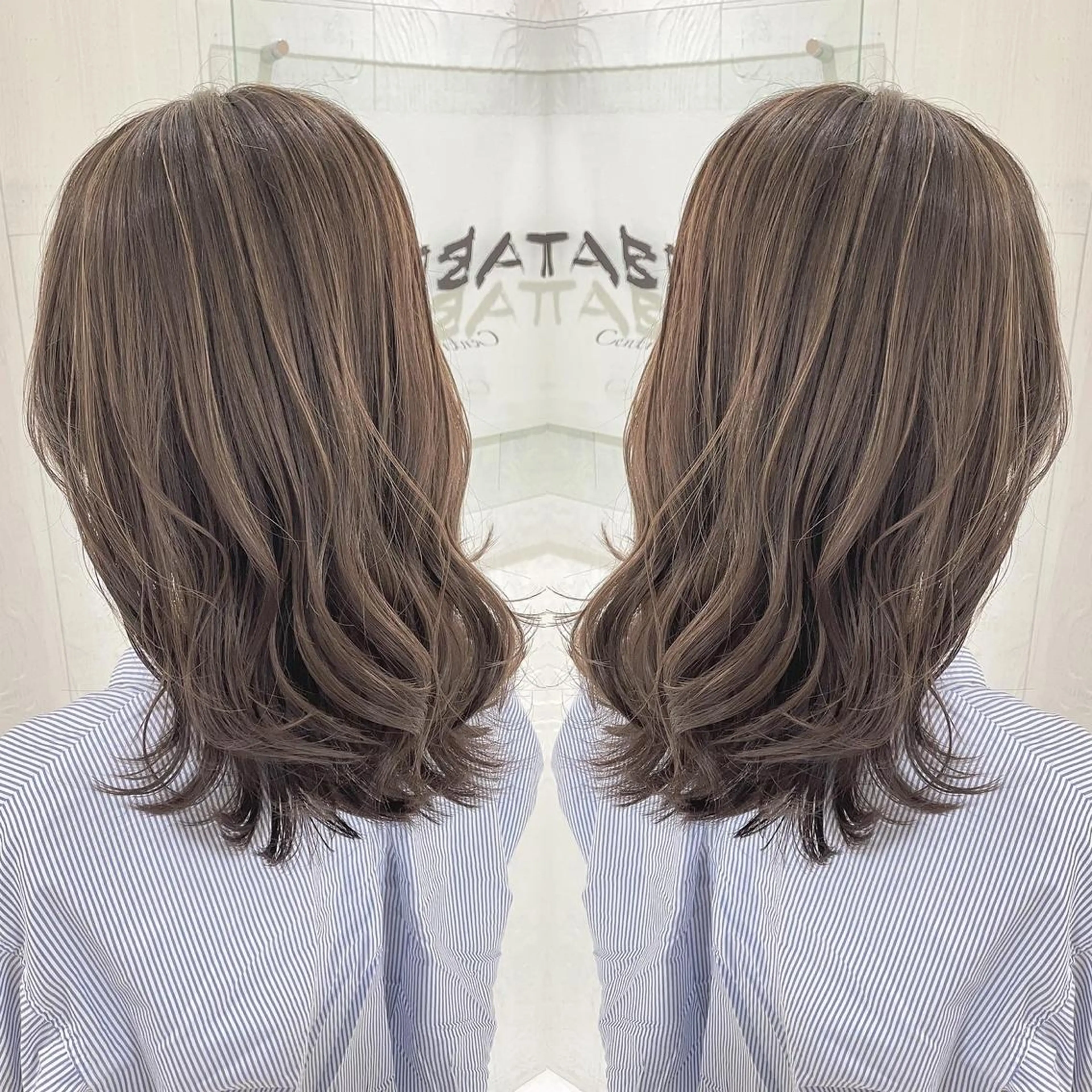 ミディアム カラー アッシュ ベージュカラー 透明感カラー ハイライトカラー 外国人風カラー ヘアカラー トリートメント 河合秀明/ショート /ボブ/レイヤーのヘアスタイル